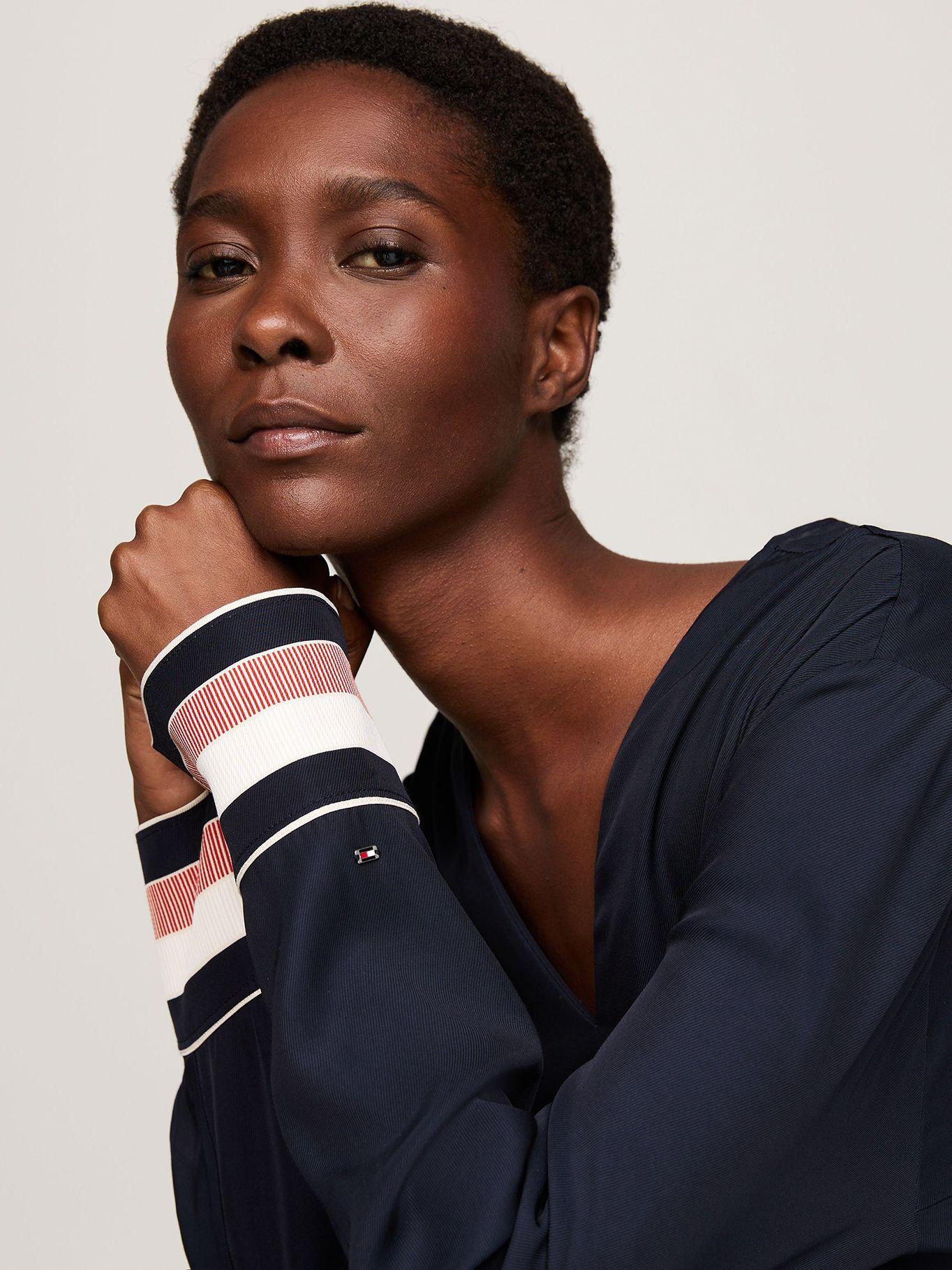 Blusa Global Stripe Con Logo Azul Tommy Hilfiger-3