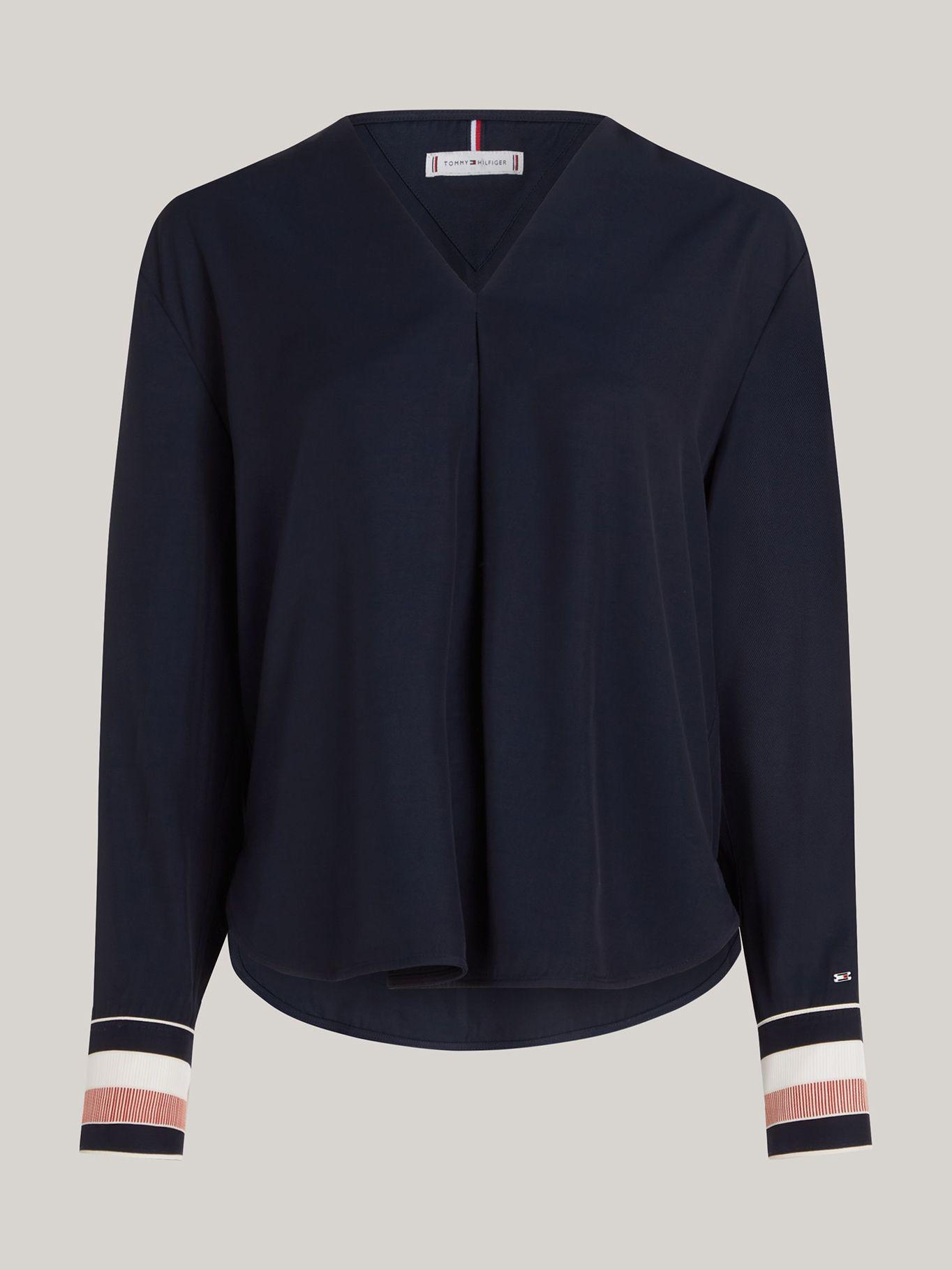 Blusa Global Stripe Con Logo Azul Tommy Hilfiger-4