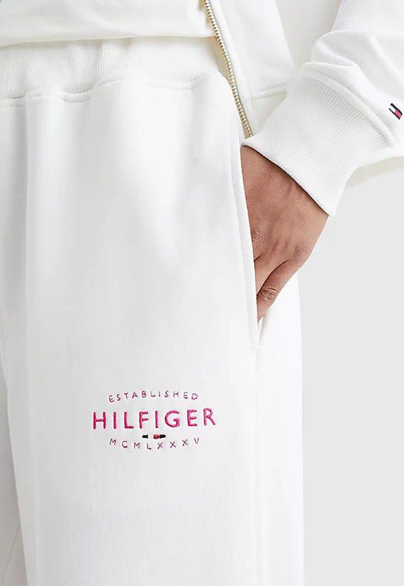 Pantalón Jogger Straight Con Logo Blanco Tommy Hilfiger-3
