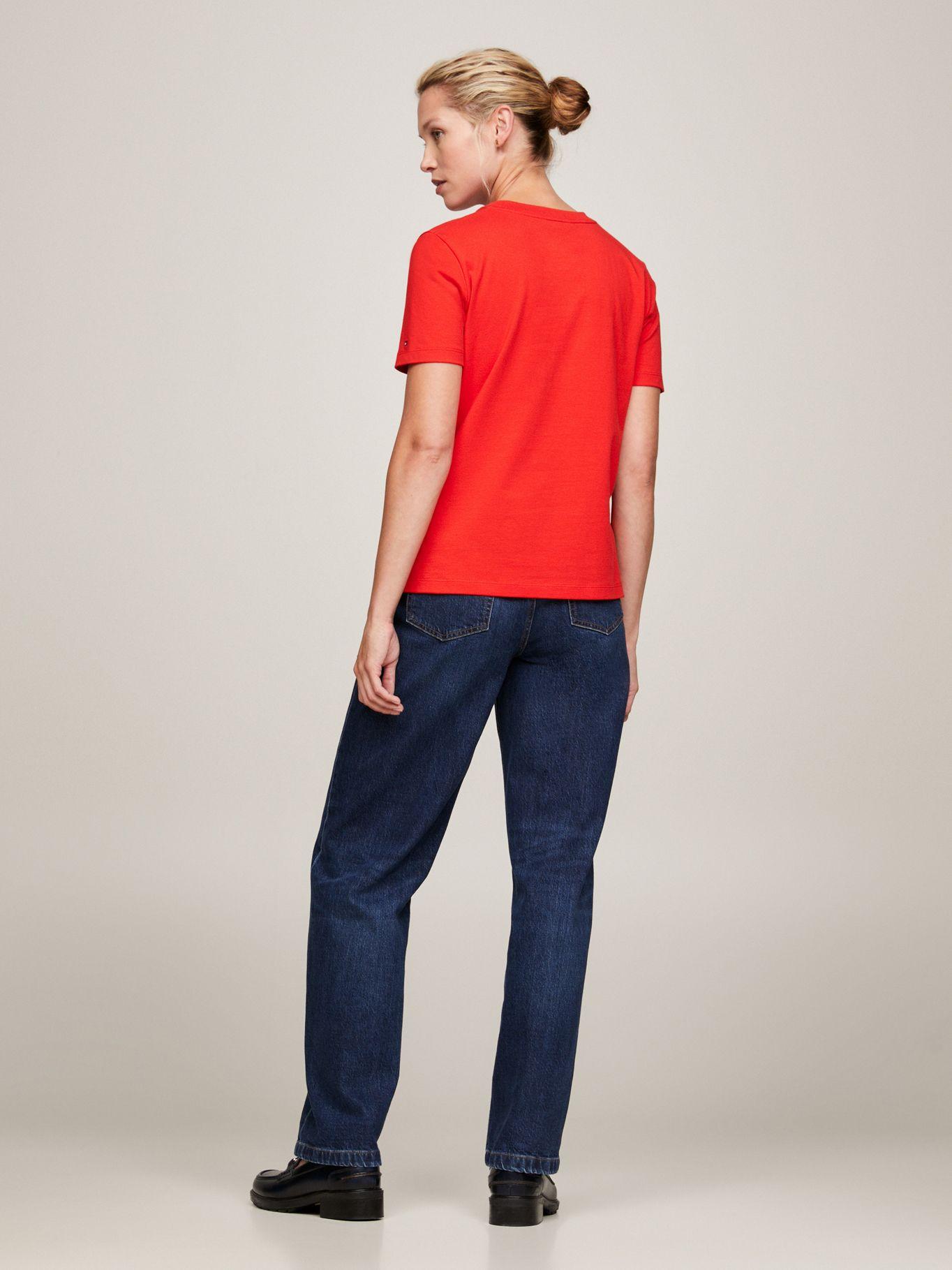 POLERA REGULAR FIT LOGO CREST ROJO TOMMY HILFIGER-2