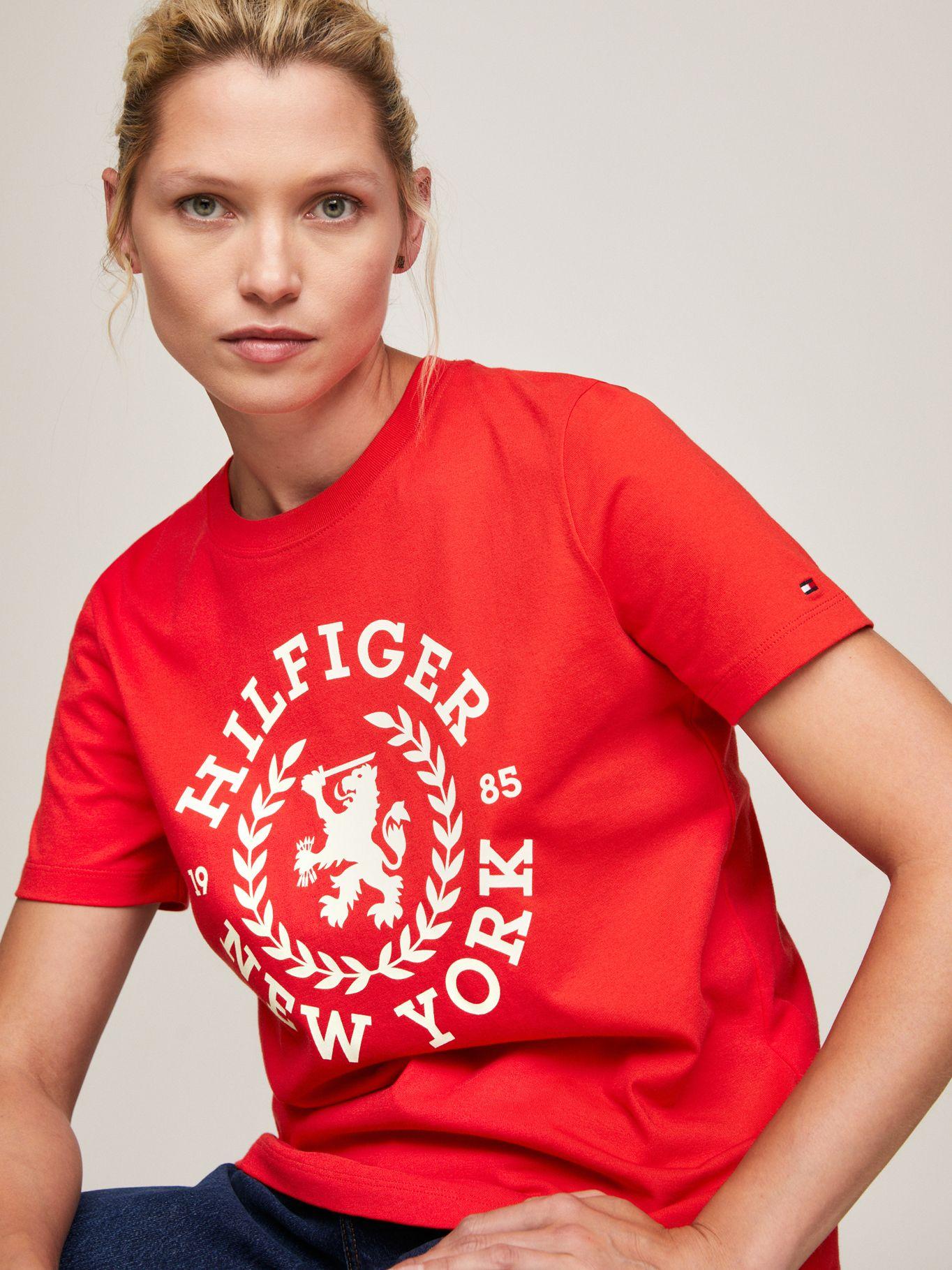 POLERA REGULAR FIT LOGO CREST ROJO TOMMY HILFIGER-3