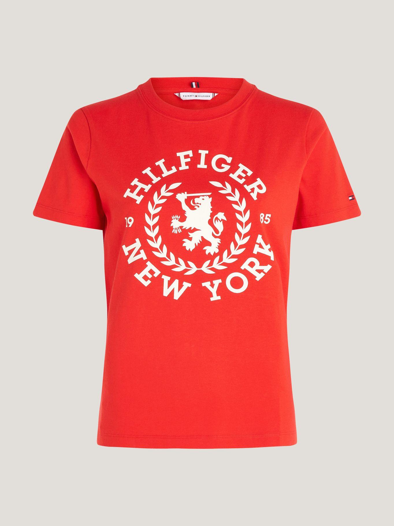 POLERA REGULAR FIT LOGO CREST ROJO TOMMY HILFIGER-4