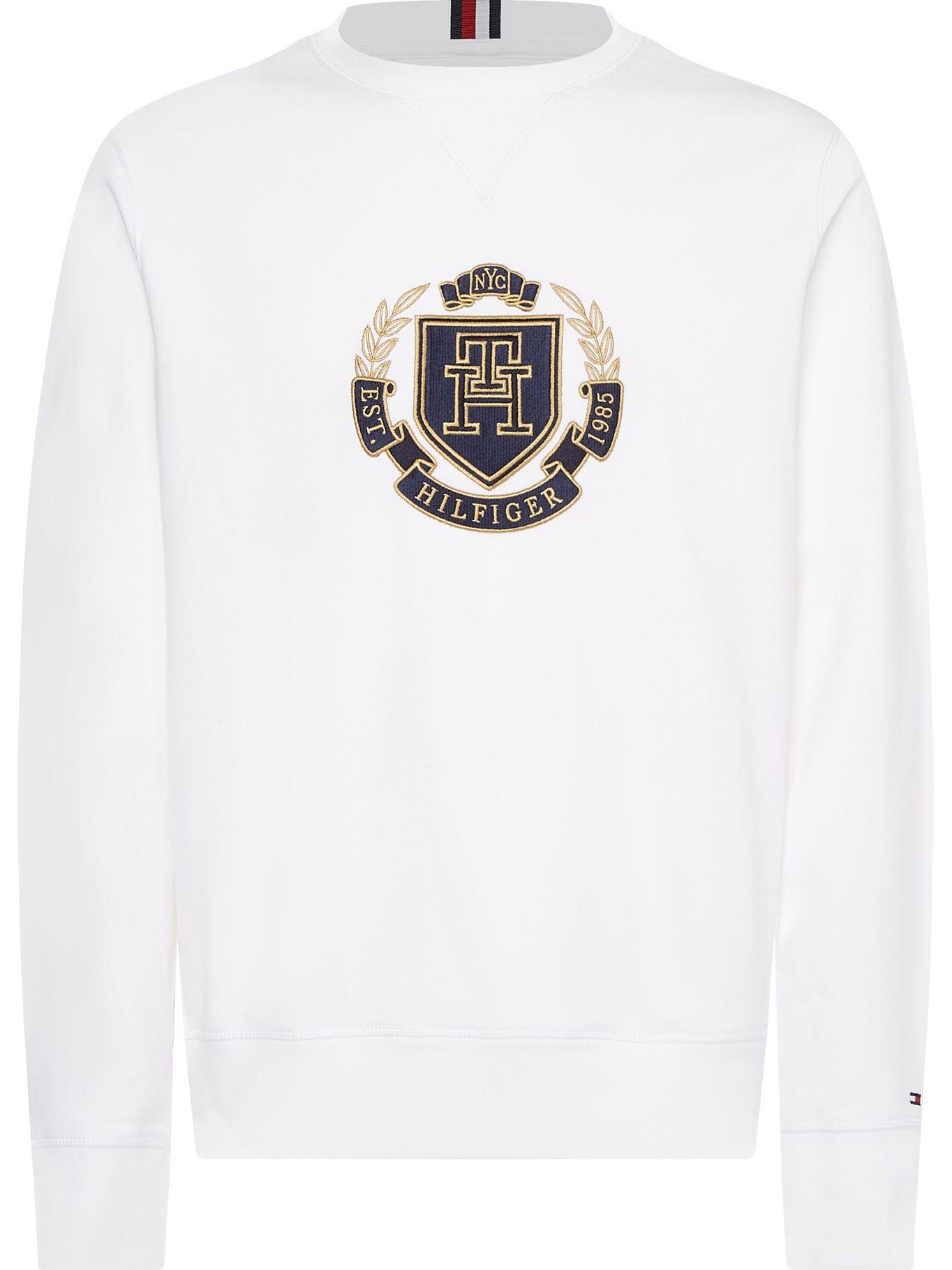 Polerón Icon Stack Crest Logo Blanco Tommy Hilfiger-0