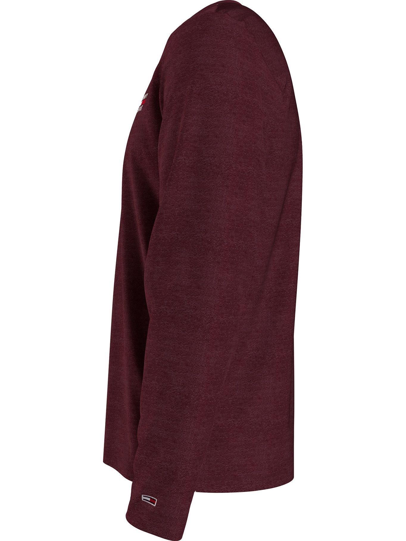 Polera Chest Flag Logo Burdeo Tommy Jeans-3