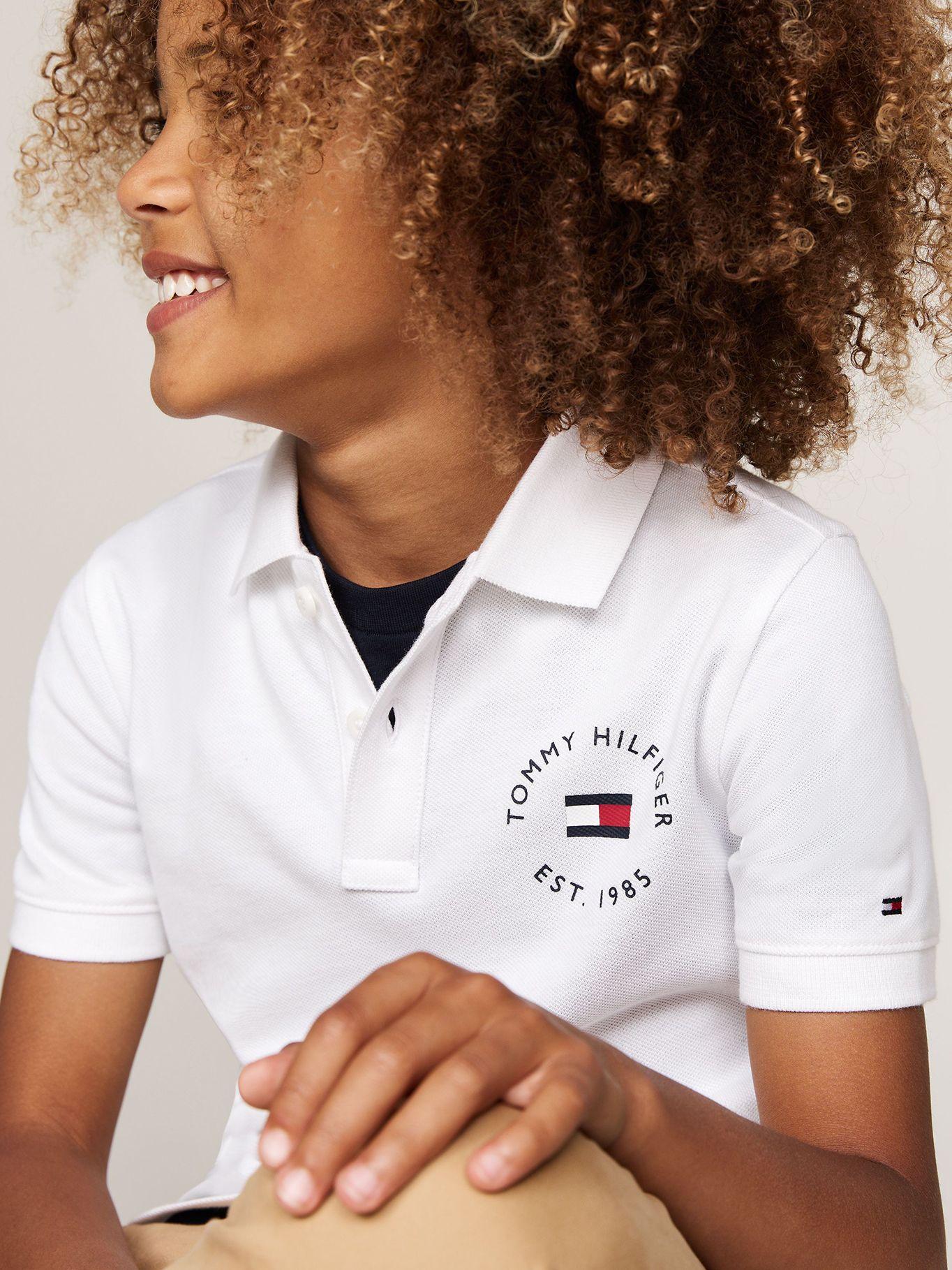 Polo De Niño Con Logo Náutico Blanco Tommy Hilfiger-3