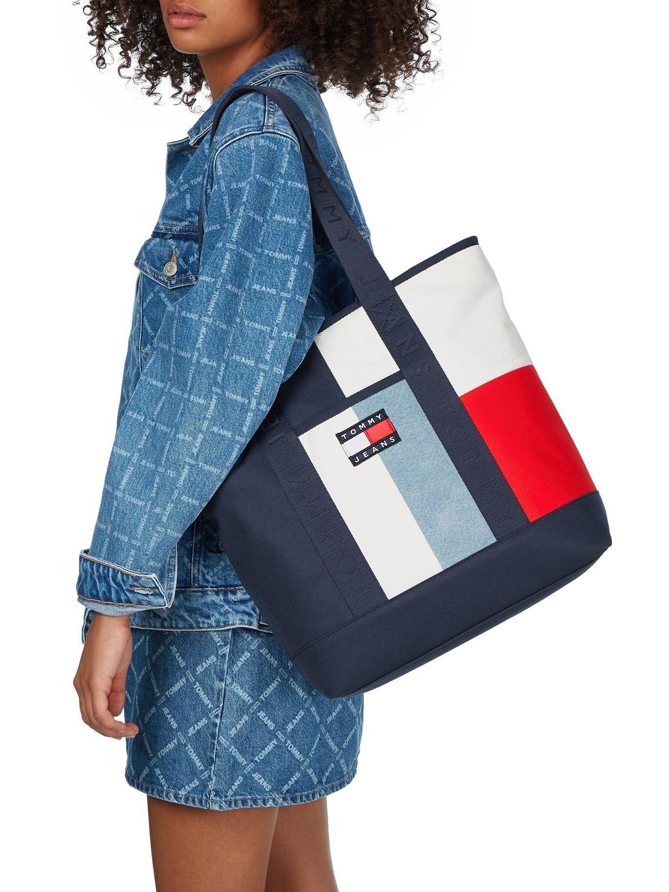 Bolso Tote Signature Color Block Azul Tommy Hilfiger-3