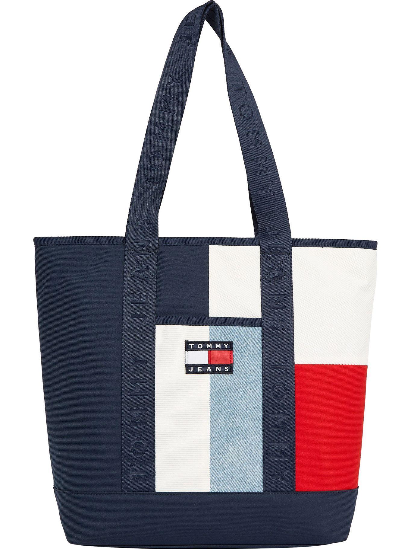 Bolso Tote Signature Color Block Azul Tommy Hilfiger-0