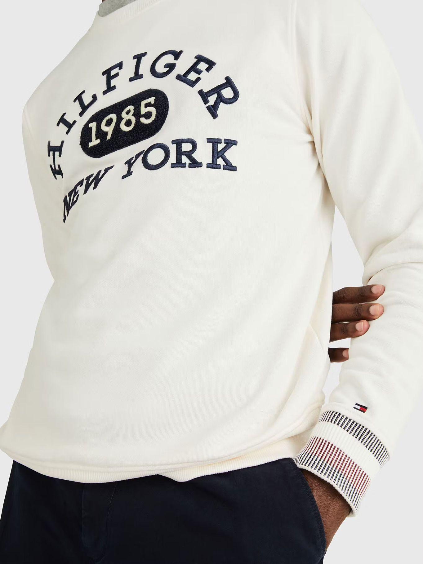 Polerón Collegiate Monotype Logo Blanco Tommy Hilfiger-3