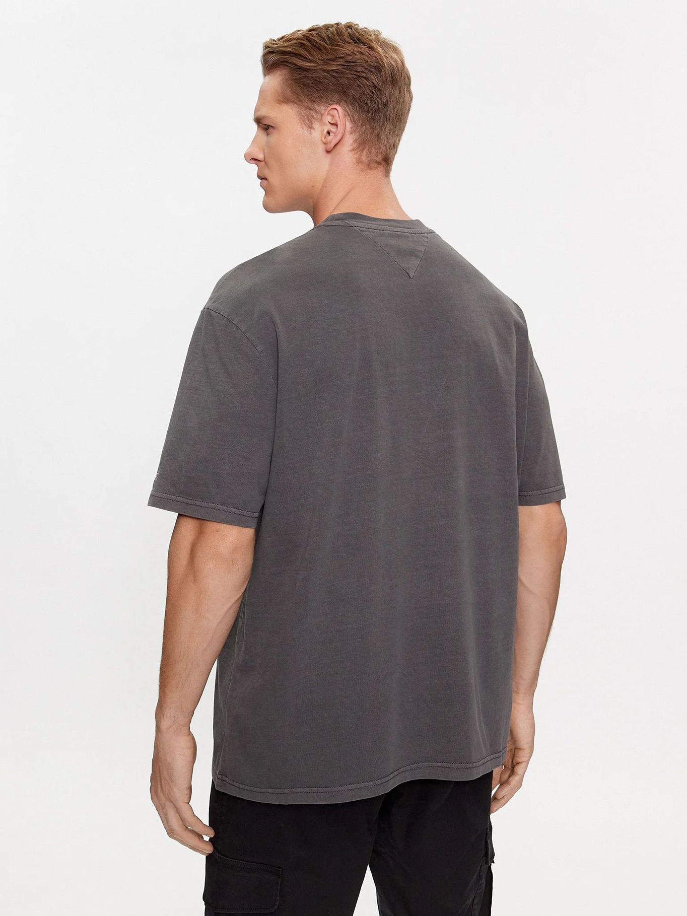 Polera Oversize Con Print De Águila Gris Tommy Jeans-2