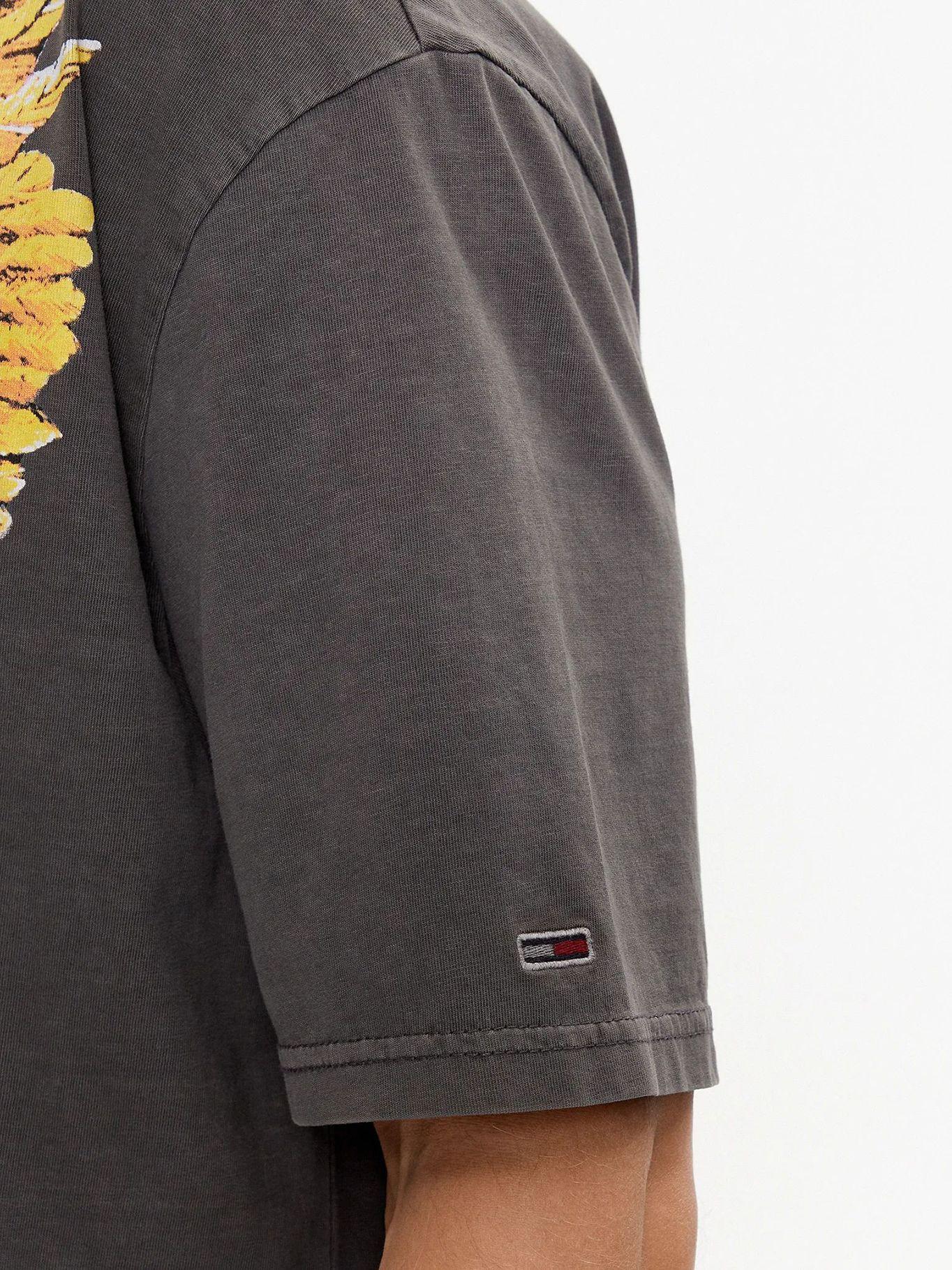 Polera Oversize Con Print De Águila Gris Tommy Jeans-4