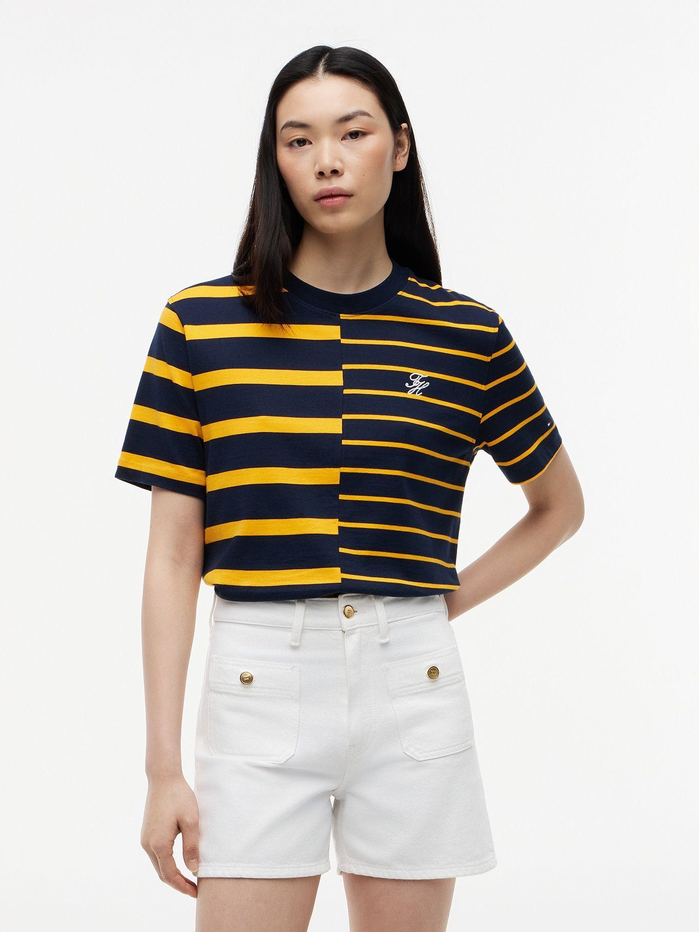 Polera De Rayas Mixtas Relaxed Fit-0