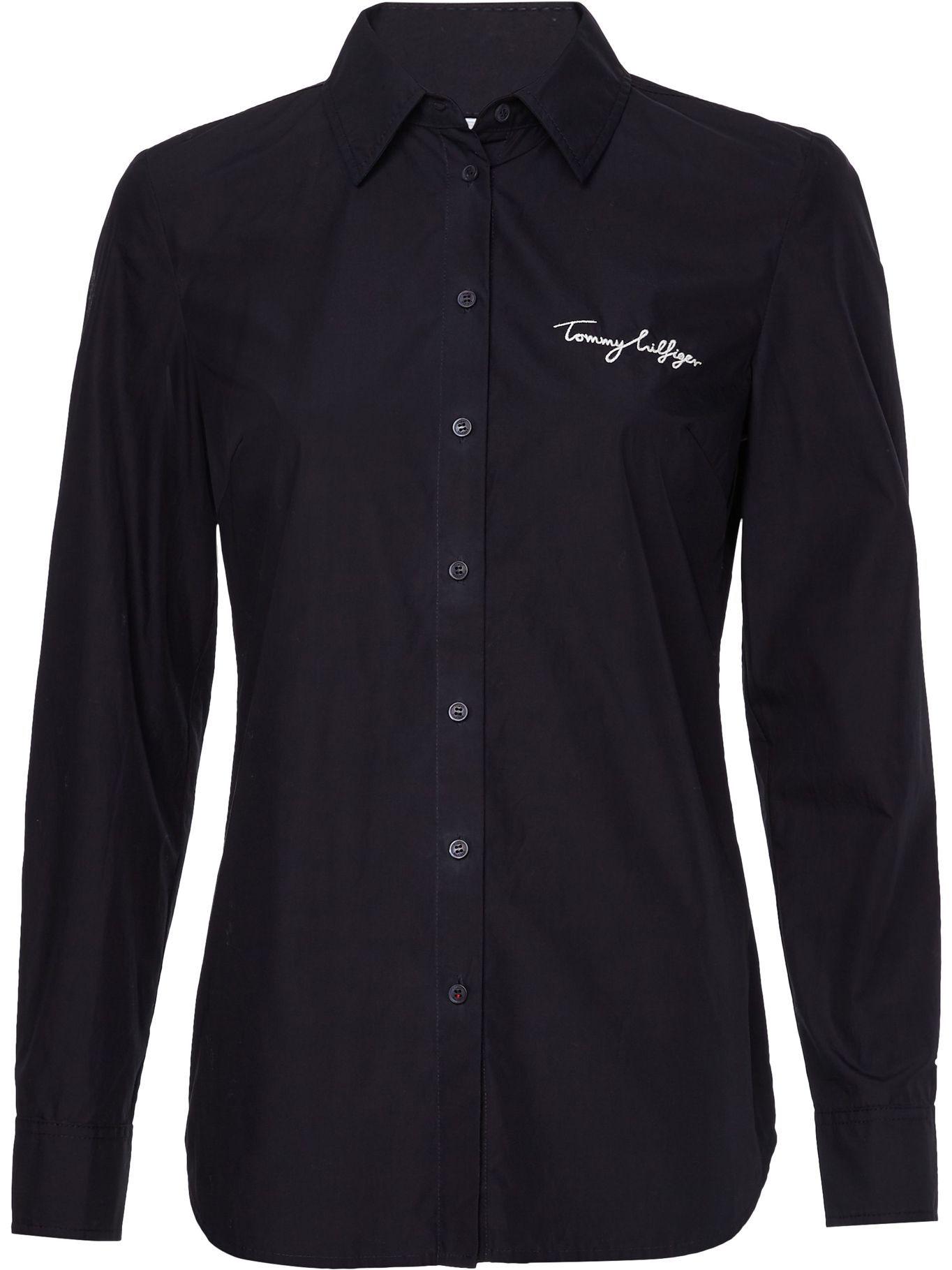 Camisa Signature Logo Azul Tommy Hilfiger A2-0