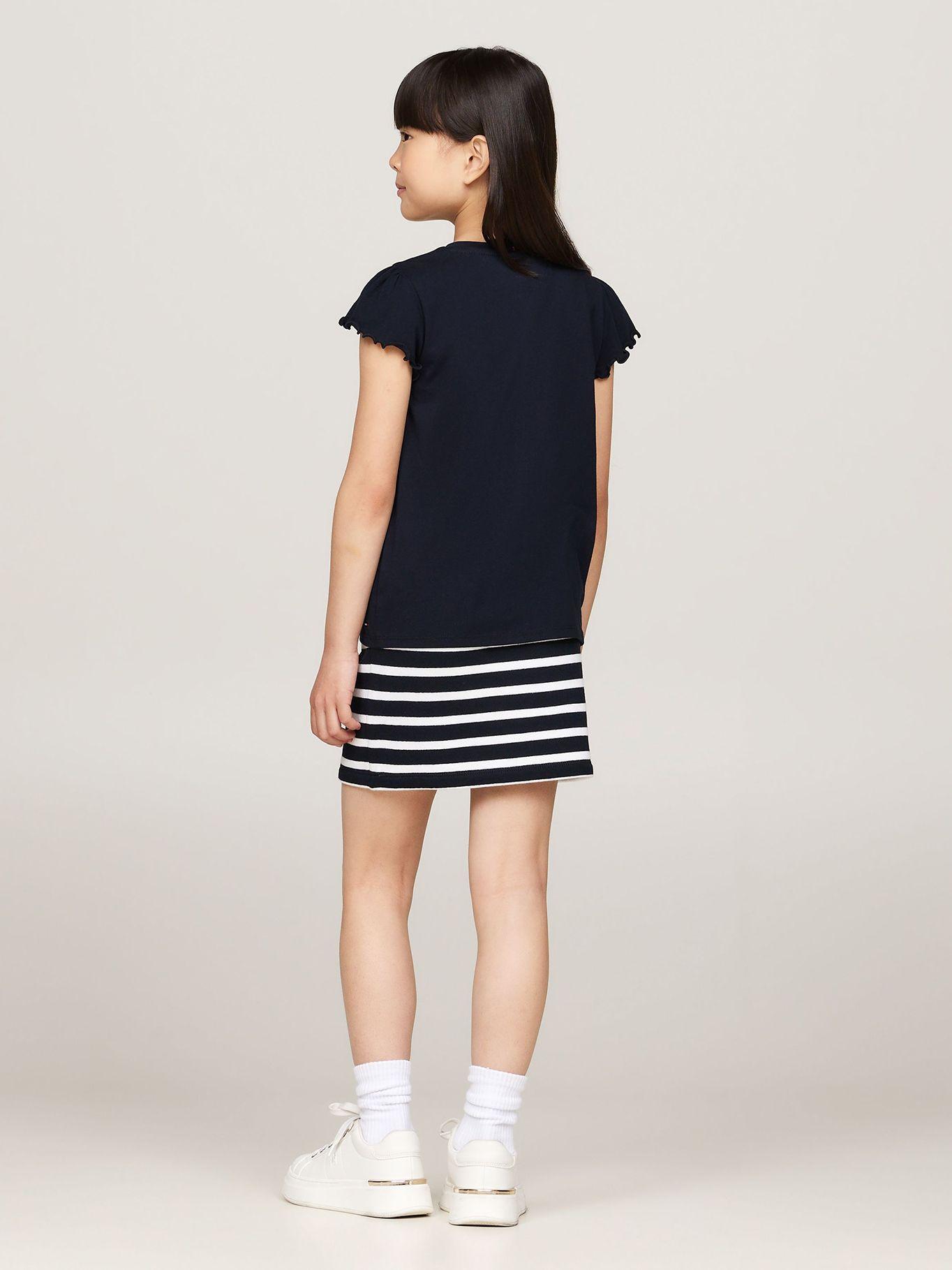 Polera De Niña Con Logo Metálico Azul Tommy Hilfiger-2