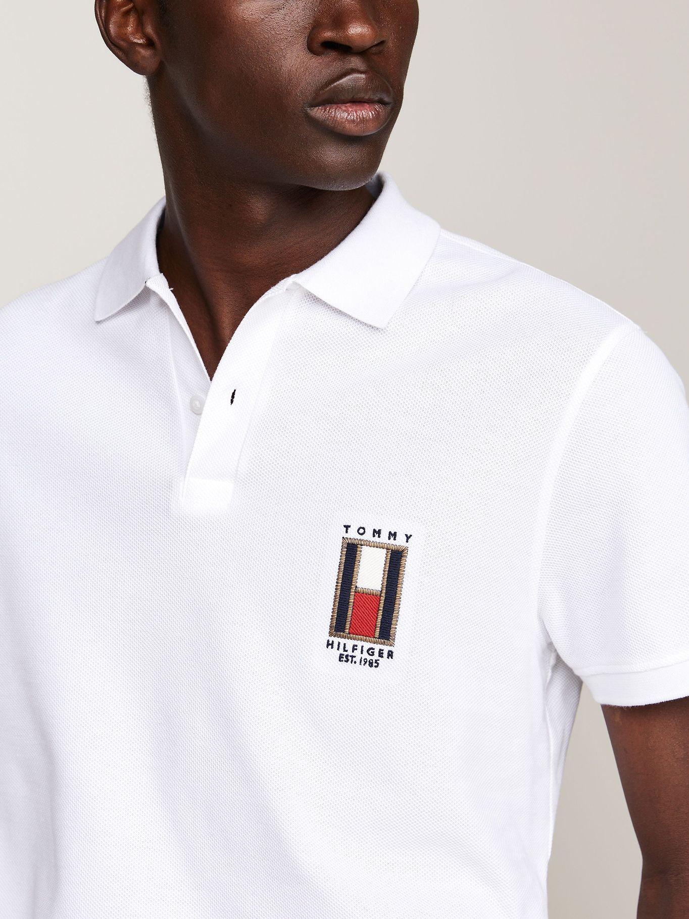 Polo Logo Corte Regular Vertical Blanco Tommy Hilfiger-3