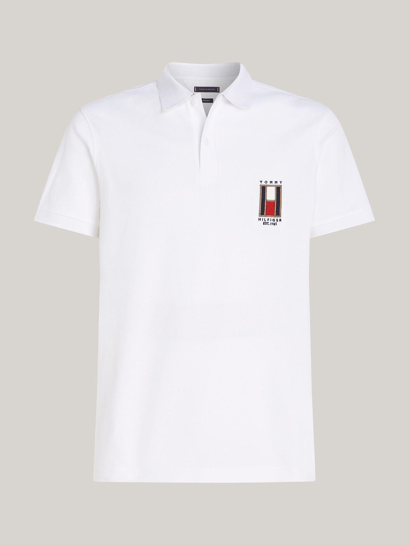 Polo Logo Corte Regular Vertical Blanco Tommy Hilfiger-4