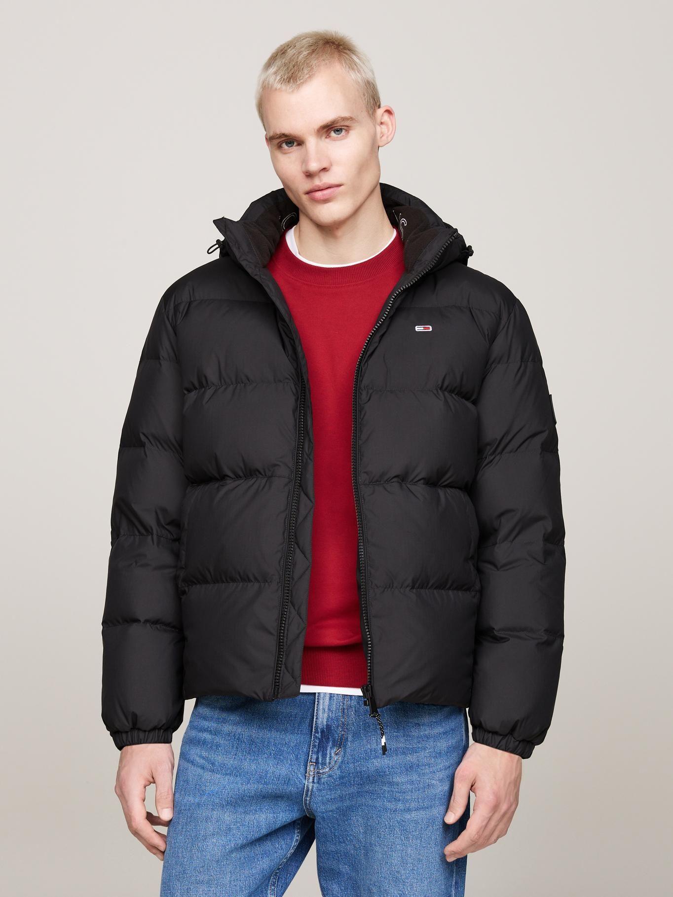 Parka Essential Acolchada Con Gorro Negro Tommy Jeans-0