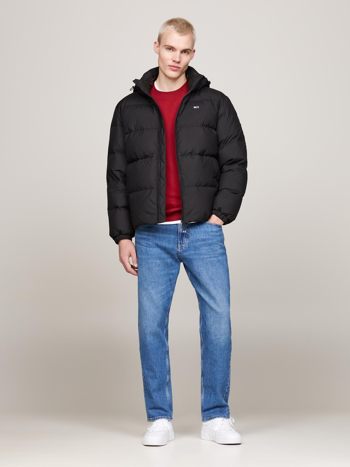 Parka Essential Acolchada Con Gorro Negro Tommy Jeans-1