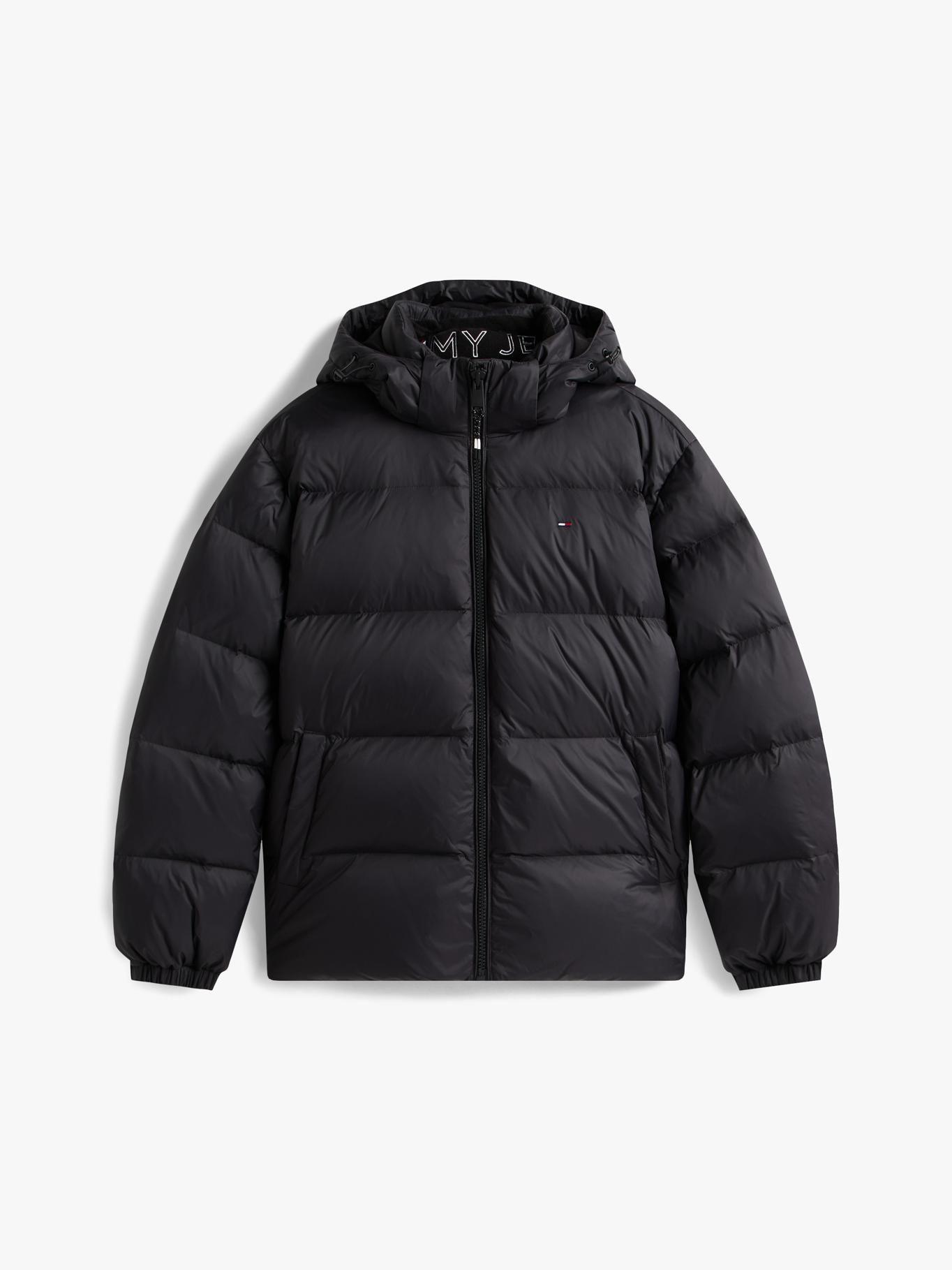 Parka Essential Acolchada Con Gorro Negro Tommy Jeans-5
