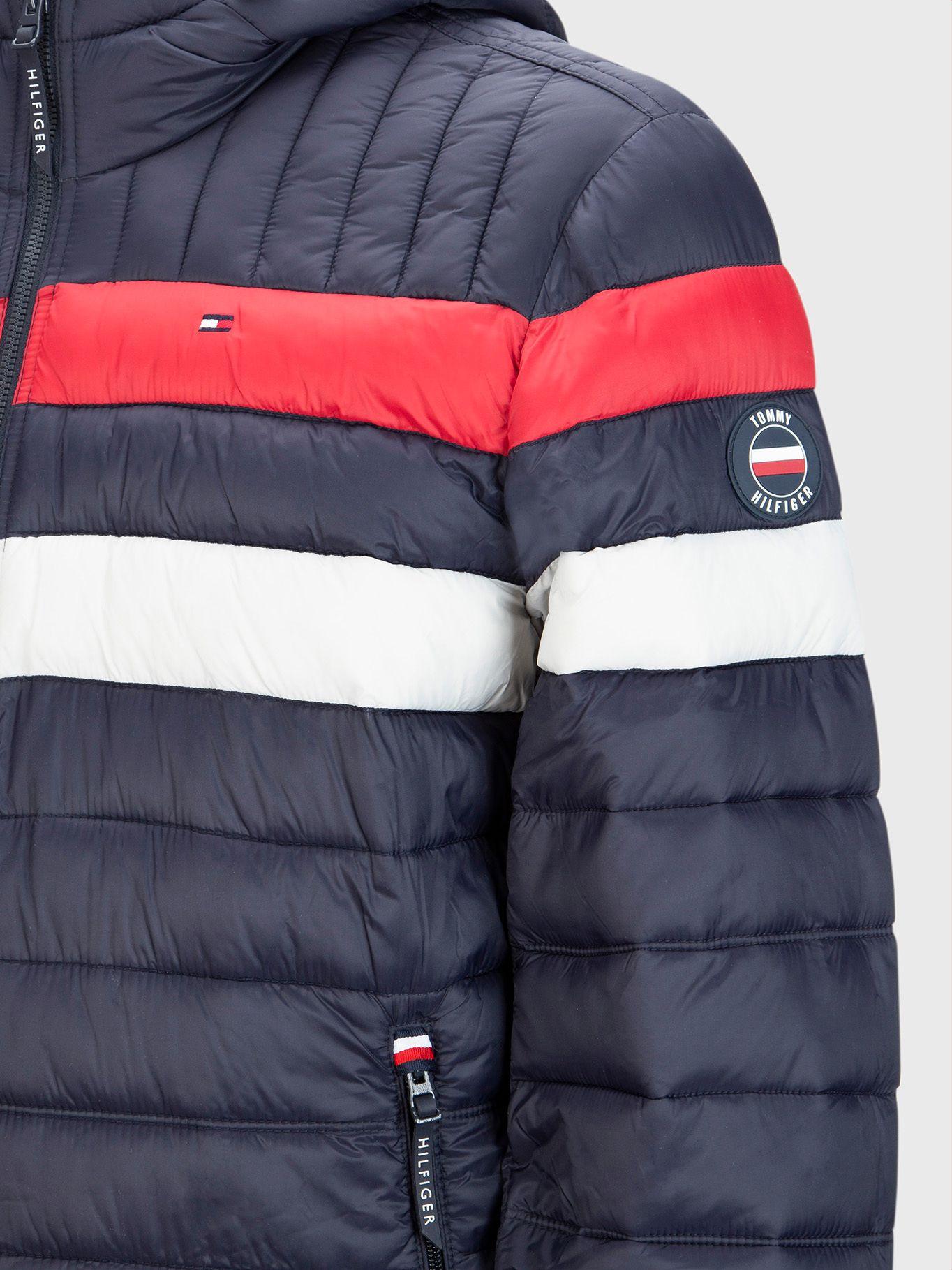 Parka Weight Quilted Colorblock Azul Tommy Hilfiger-2