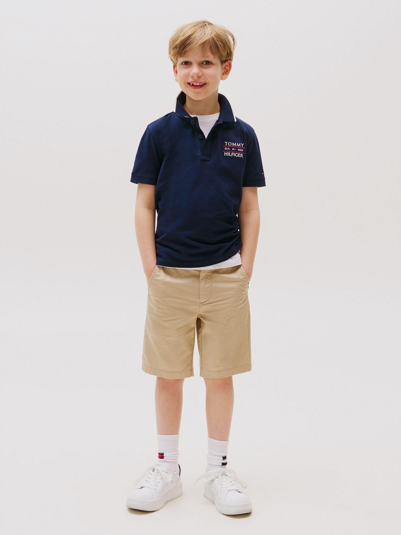 Polo Con Logo Bordado Azul Tommy Hilfiger-2