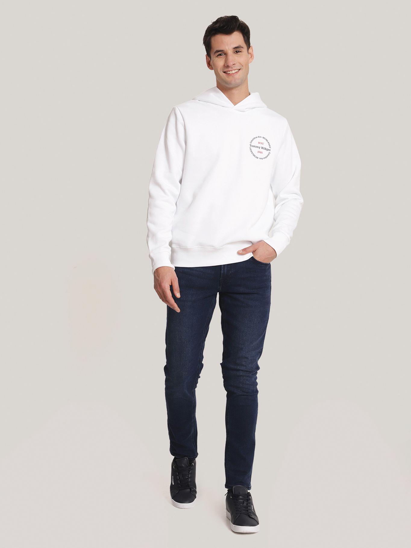 Polerón Hoodie Con Logo Chest Blanco Tommy Hilfiger-1