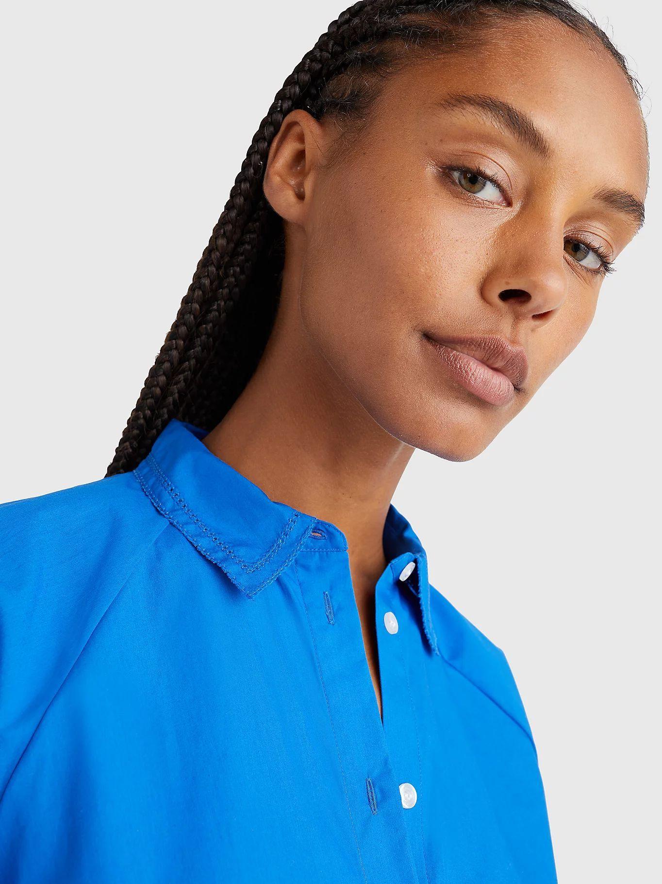 Camisa Relaxed Solid Raglan Azul Tommy Hilfiger-3