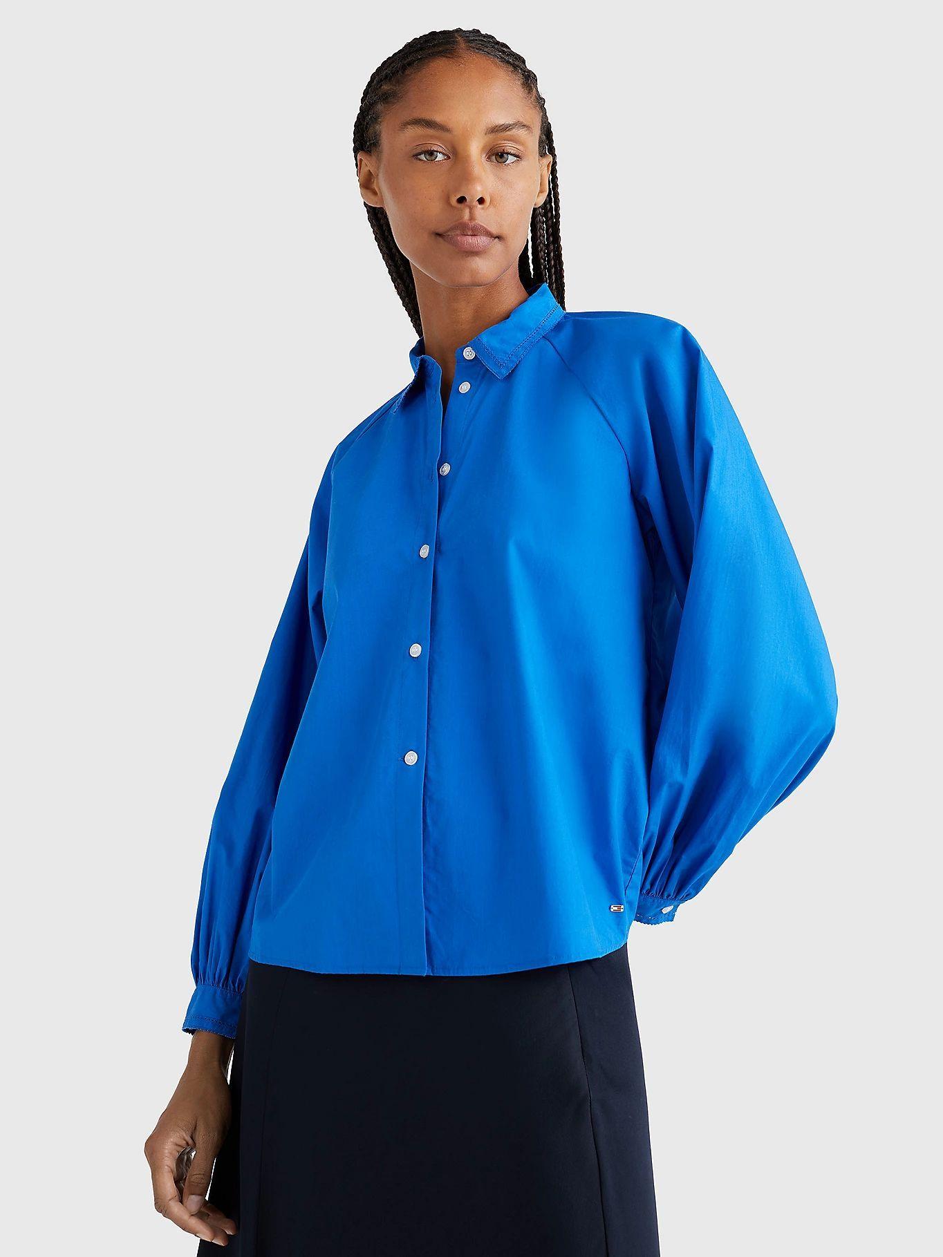 Camisa Relaxed Solid Raglan Azul Tommy Hilfiger-0