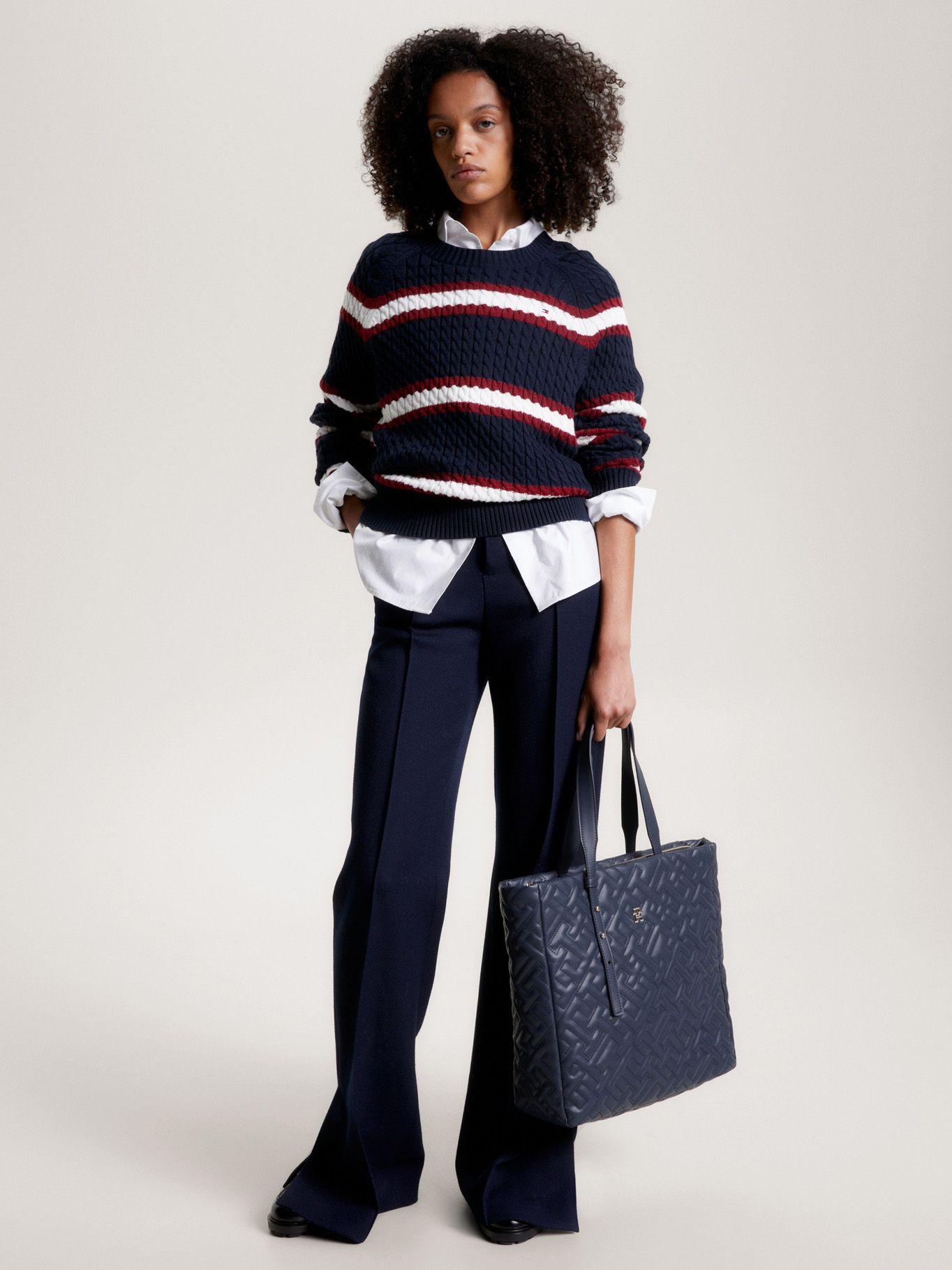 Tote Soft Monogram Azul Tommy Hilfiger-1