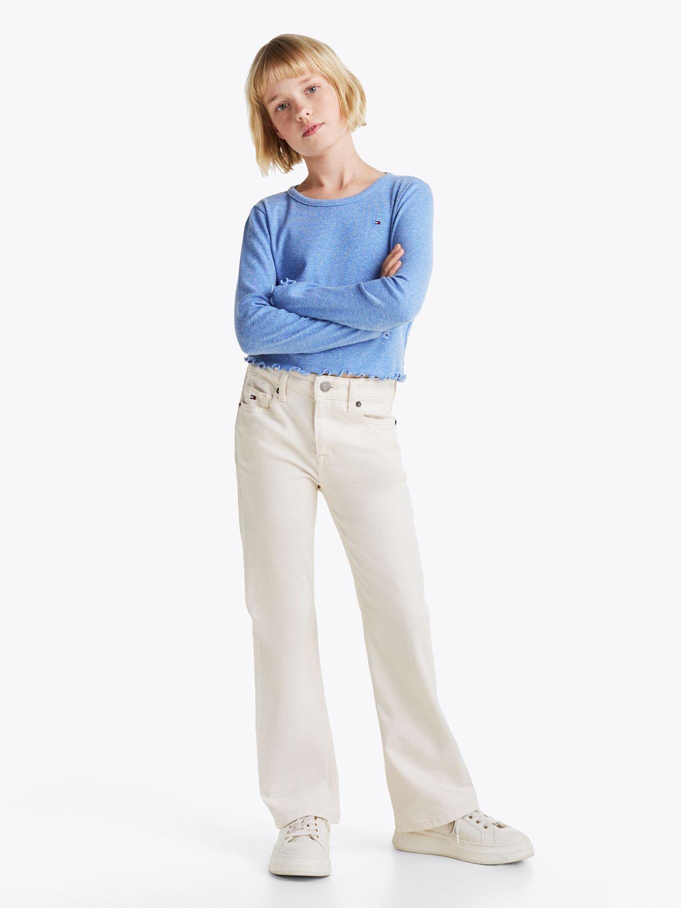 Polera De Manga Larga Texturizada Celeste Tommy Hilfiger-1