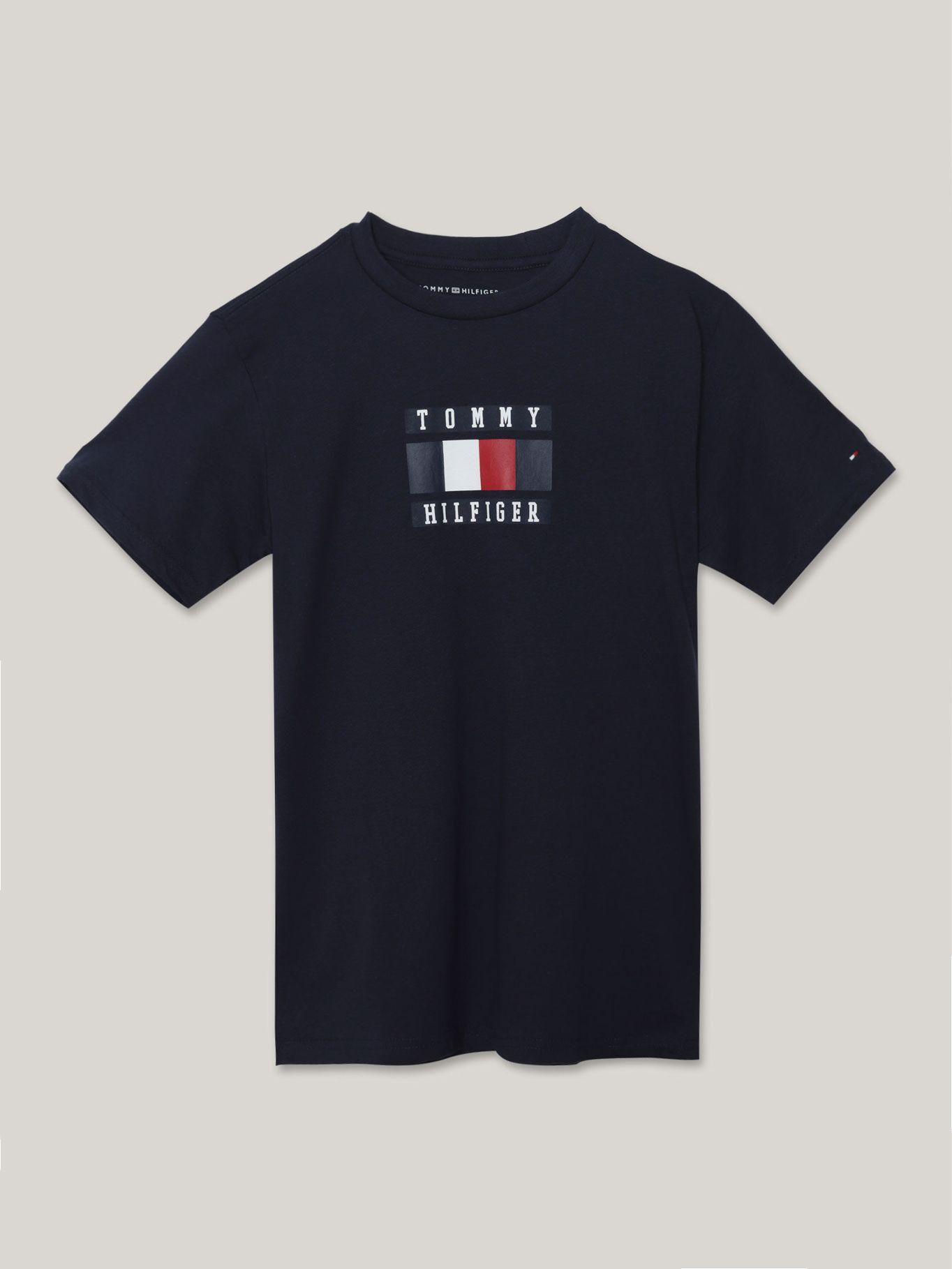 Polera De Niño Global Stripe Block Azul Tommy Hilfiger-0