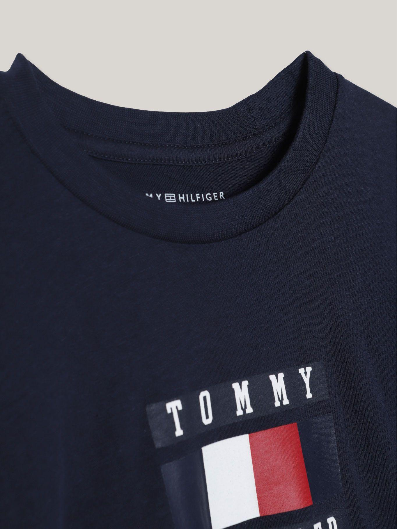 Polera De Niño Global Stripe Block Azul Tommy Hilfiger-3