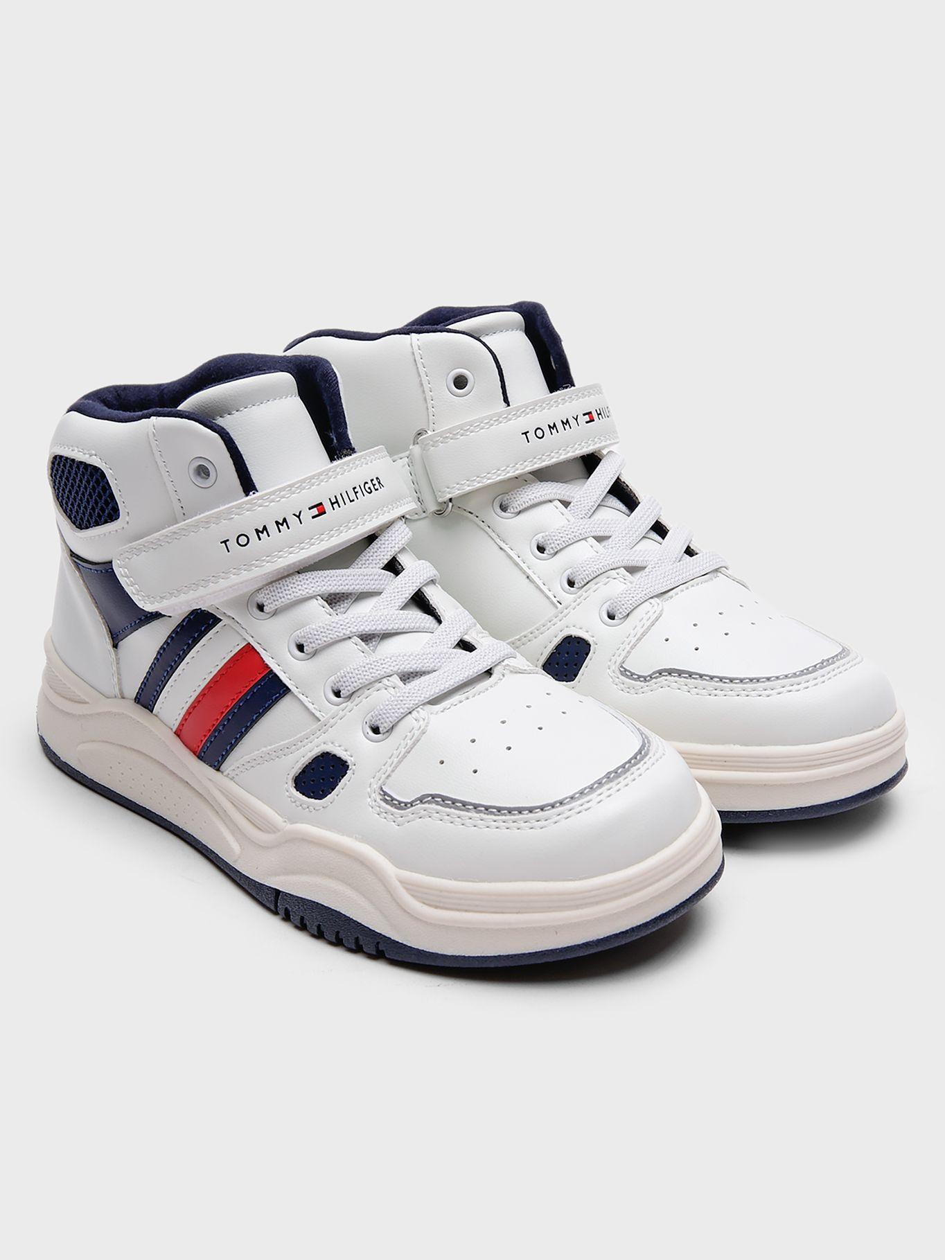 Zapatillas Caña Alta Con Velcro Blanco Tommy Hilfiger-0