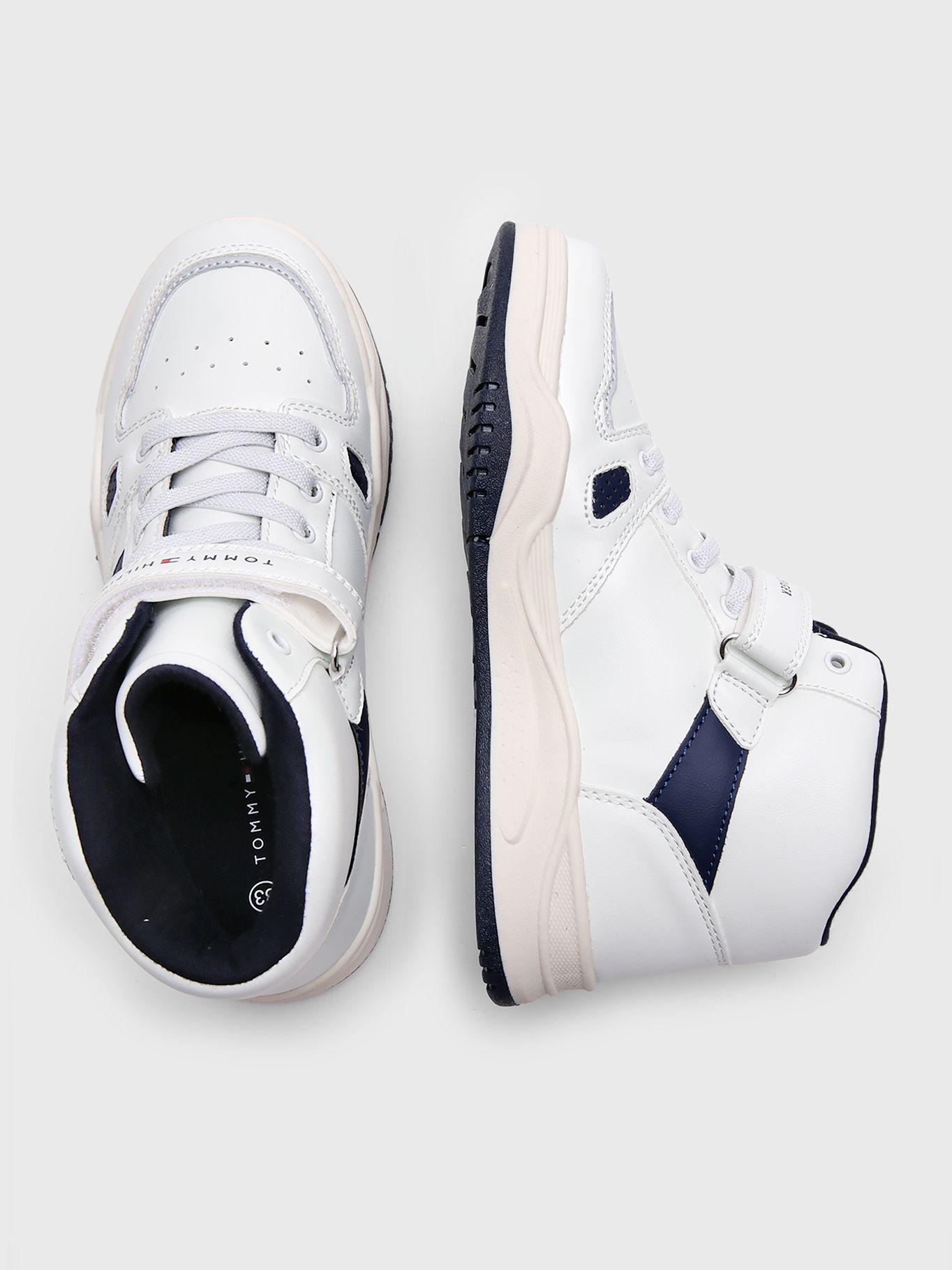 Zapatillas Caña Alta Con Velcro Blanco Tommy Hilfiger-1