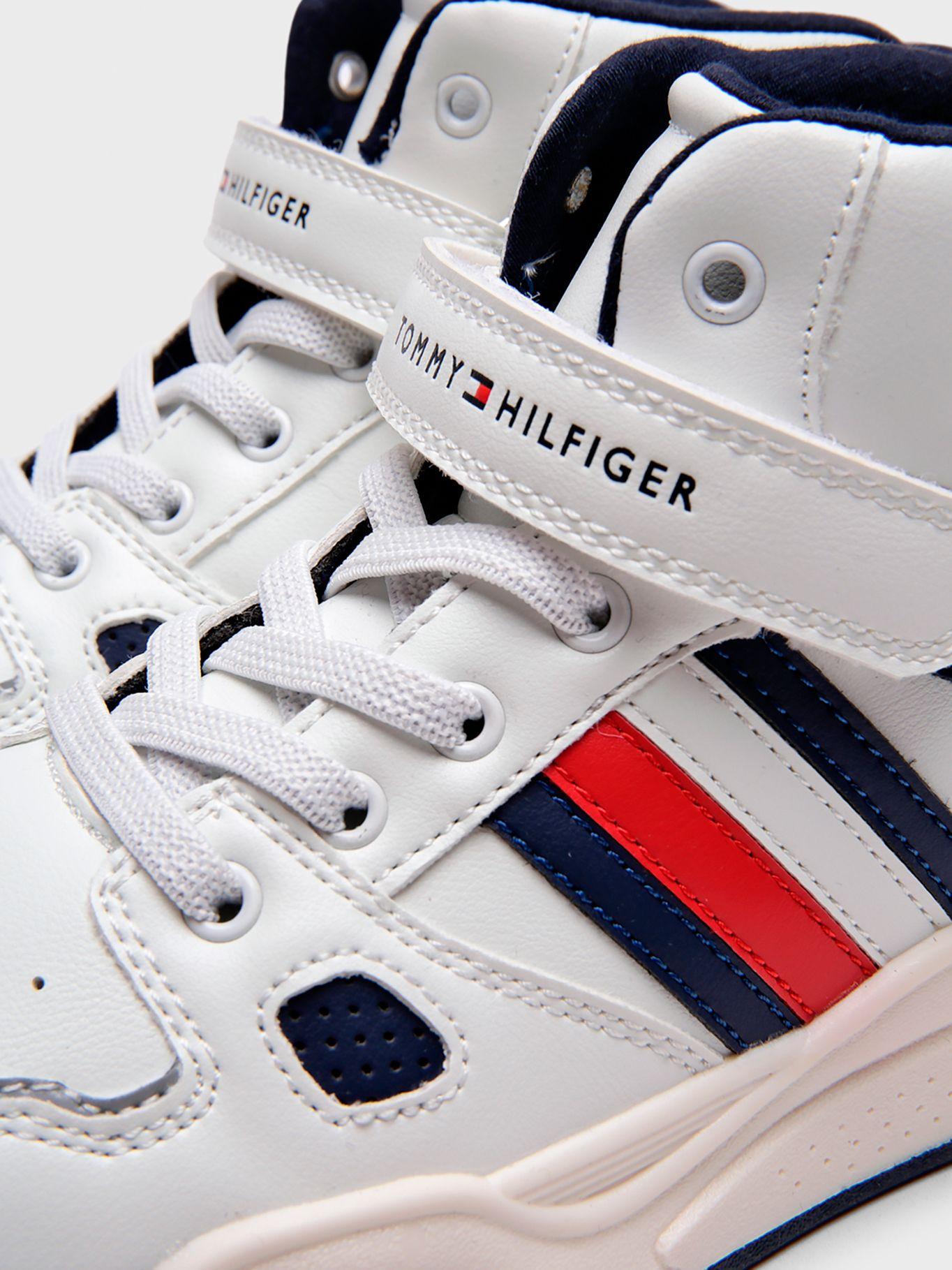 Zapatillas Caña Alta Con Velcro Blanco Tommy Hilfiger-4