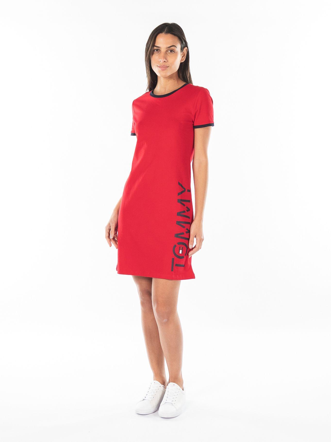 Vestido Heritage Con Logo Rojo Tommy Hilfiger-0