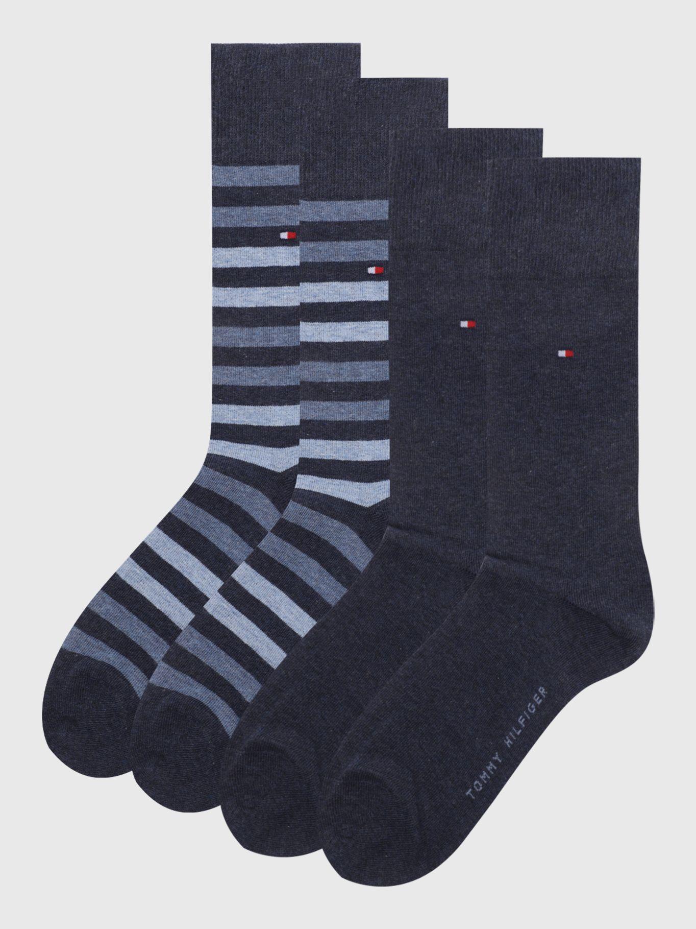 Pack De 2 Pares Socks Duo Stripe Azul Tommy Hilfiger-0