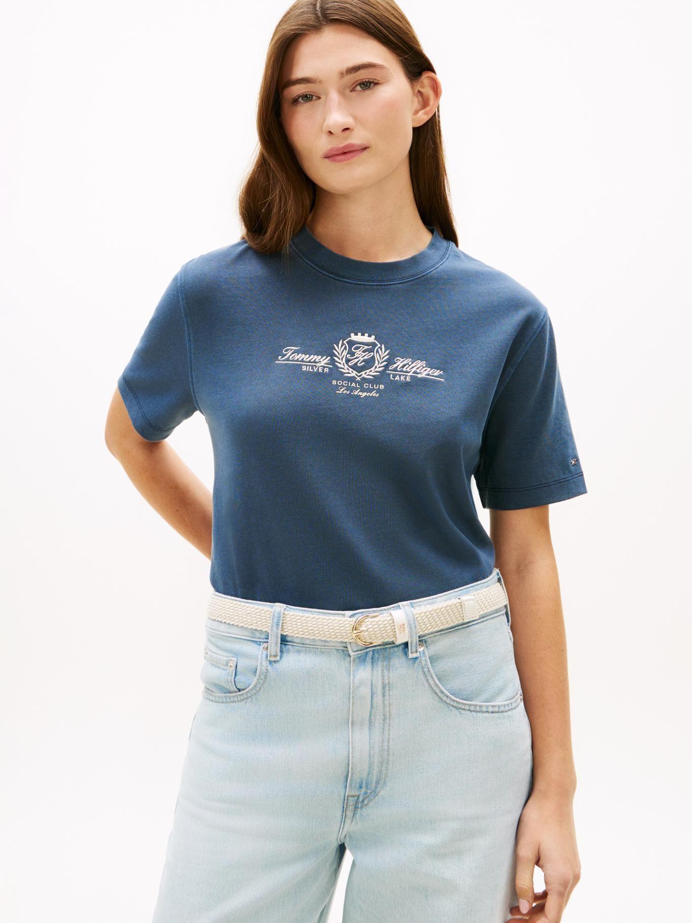 Polera Con Logo Escudo Bordado Relaxed Fit-0