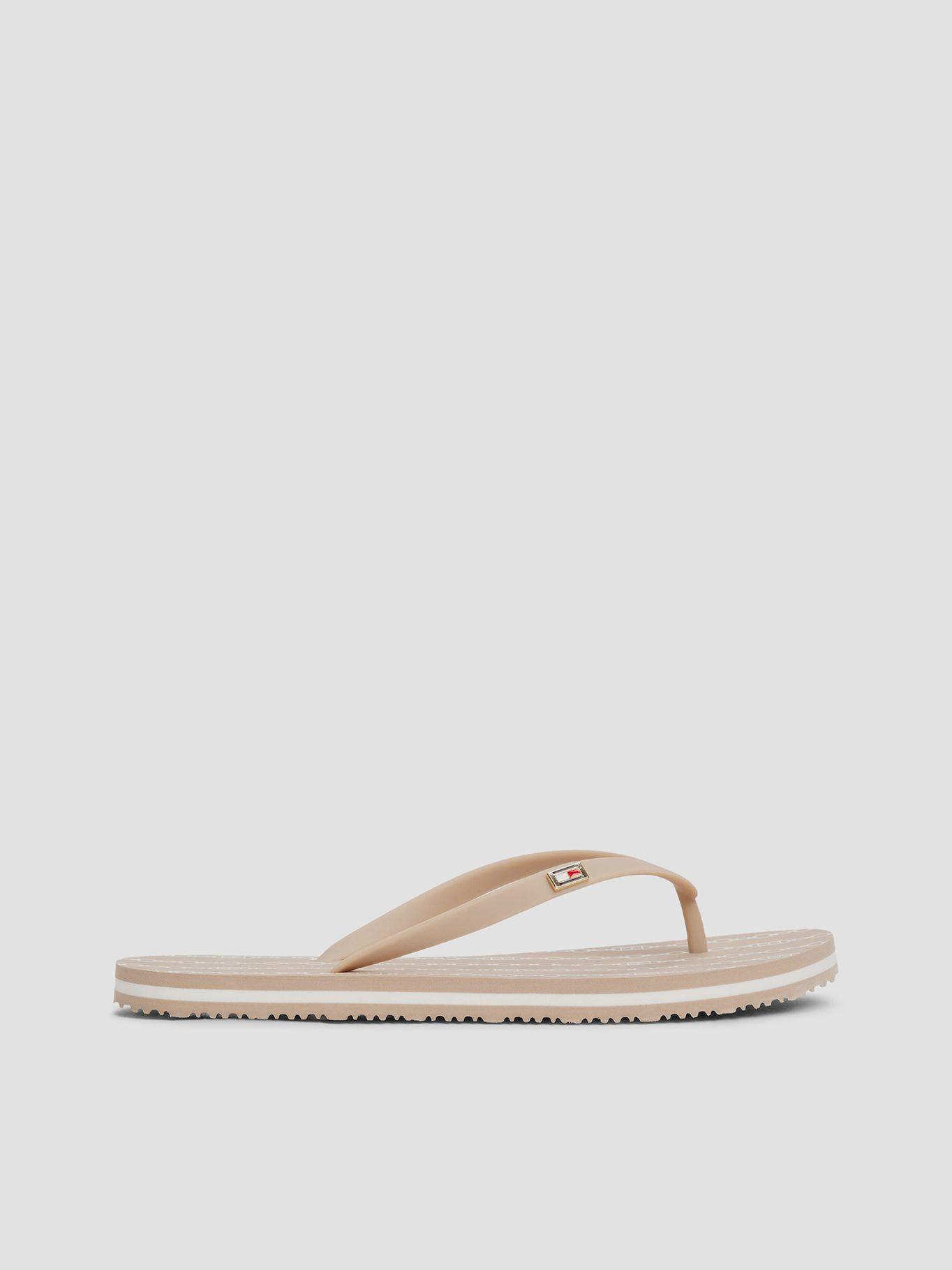 Sandalias Con Logo Esmaltado Beige Tommy Hilfiger-4