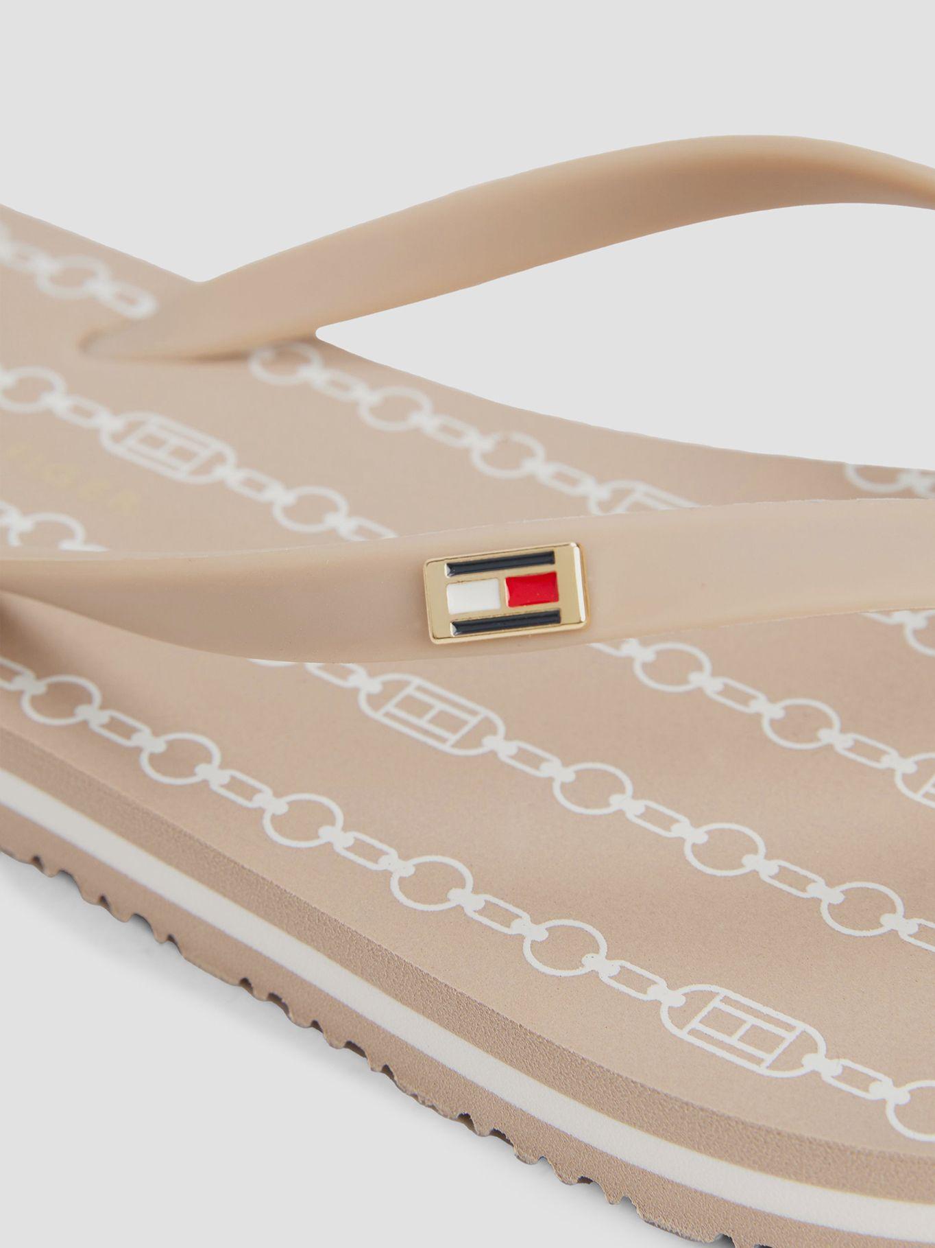 Sandalias Con Logo Esmaltado Beige Tommy Hilfiger-6