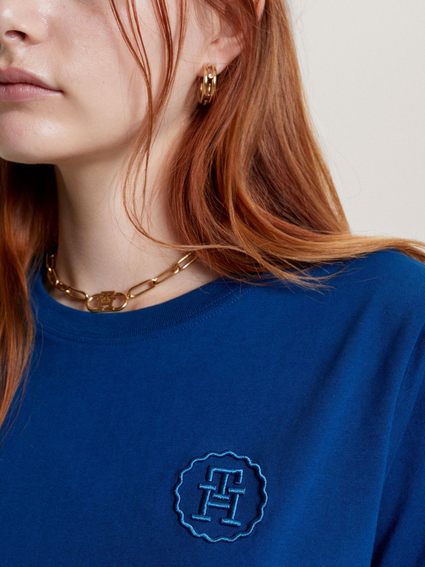 Polera Modern Tonal Con Logo Azul Tommy Hilfiger-3