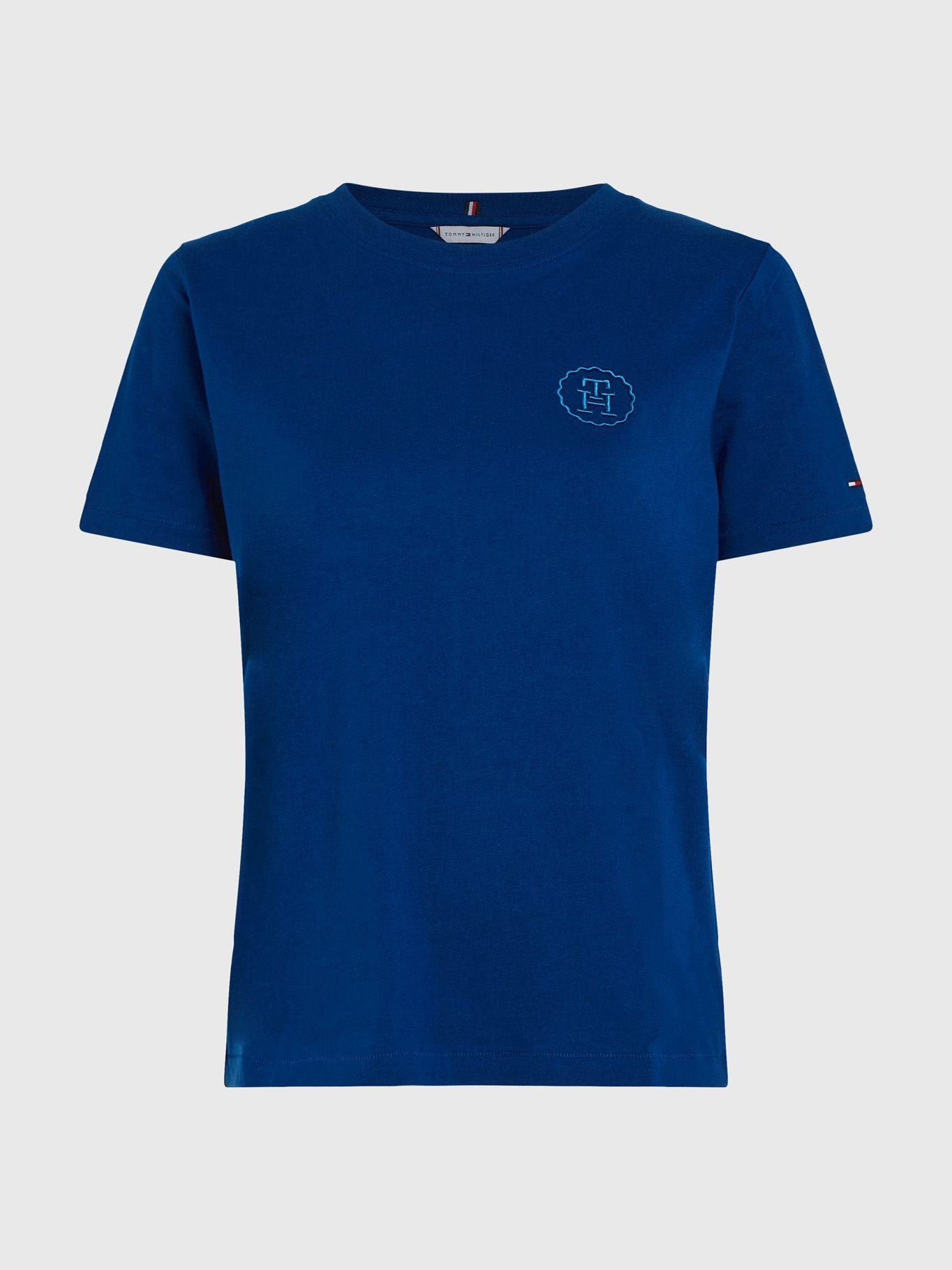 Polera Modern Tonal Con Logo Azul Tommy Hilfiger-4