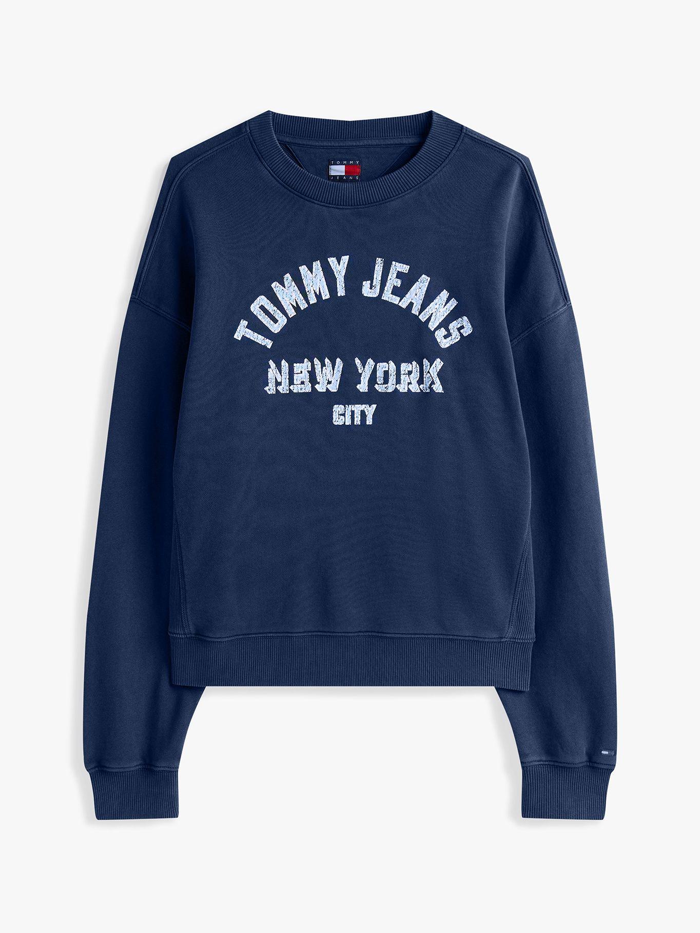 Polerón Relaxed Varsity Azul C1G Tommy Jeans-4