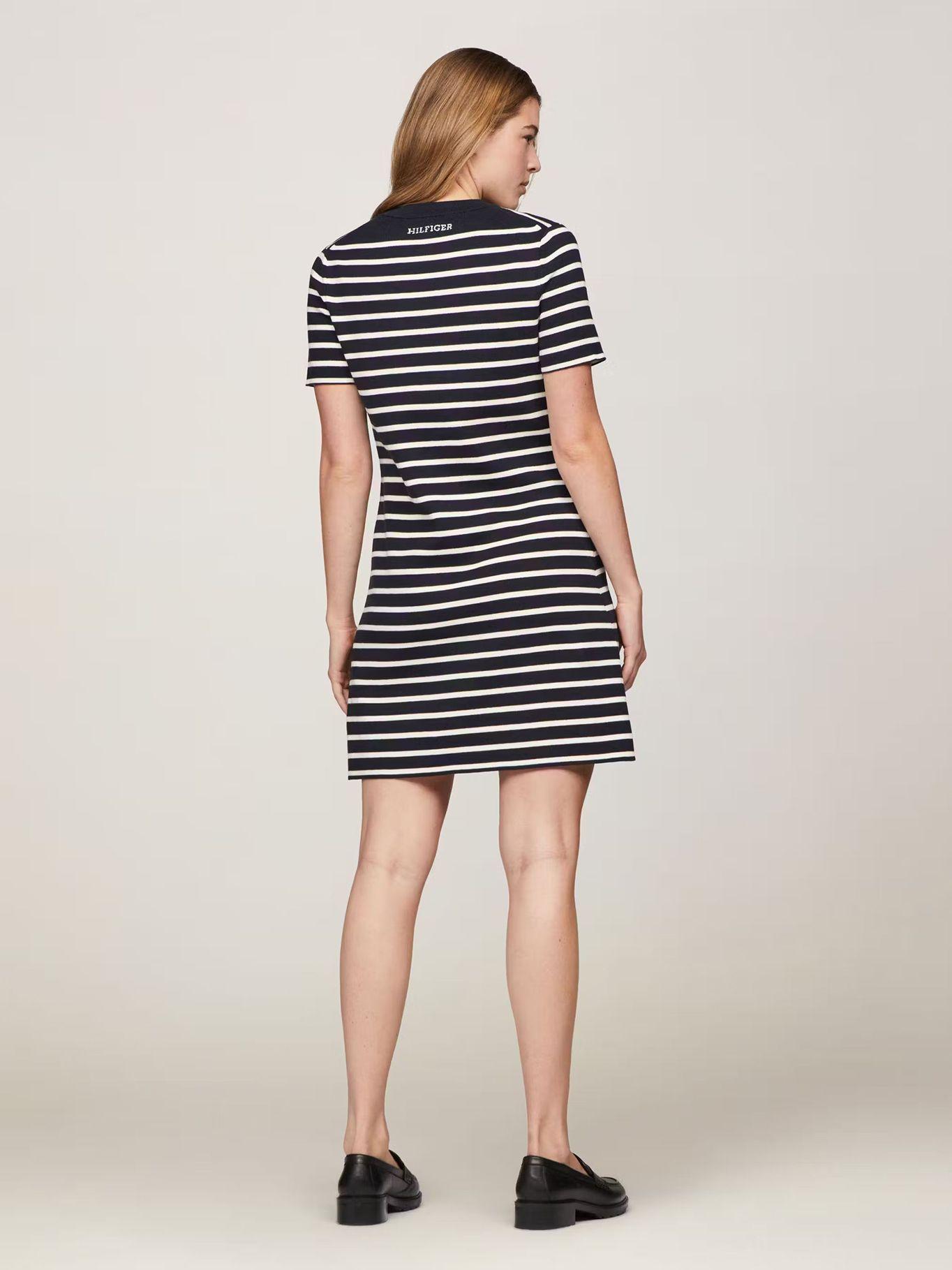 Vestido Con Diseño - Rayas Azul Tommy Hilfiger-2
