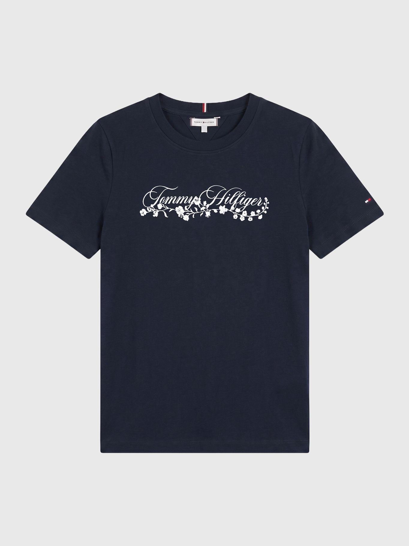 Polera Logo Gráfico Regular Fit Azul Tommy Hilfiger 0YH-4