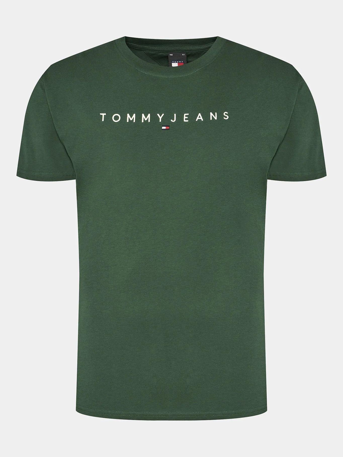 POLERA REGULAR LINEAR LOGO VERDE TOMMY JEANS-5