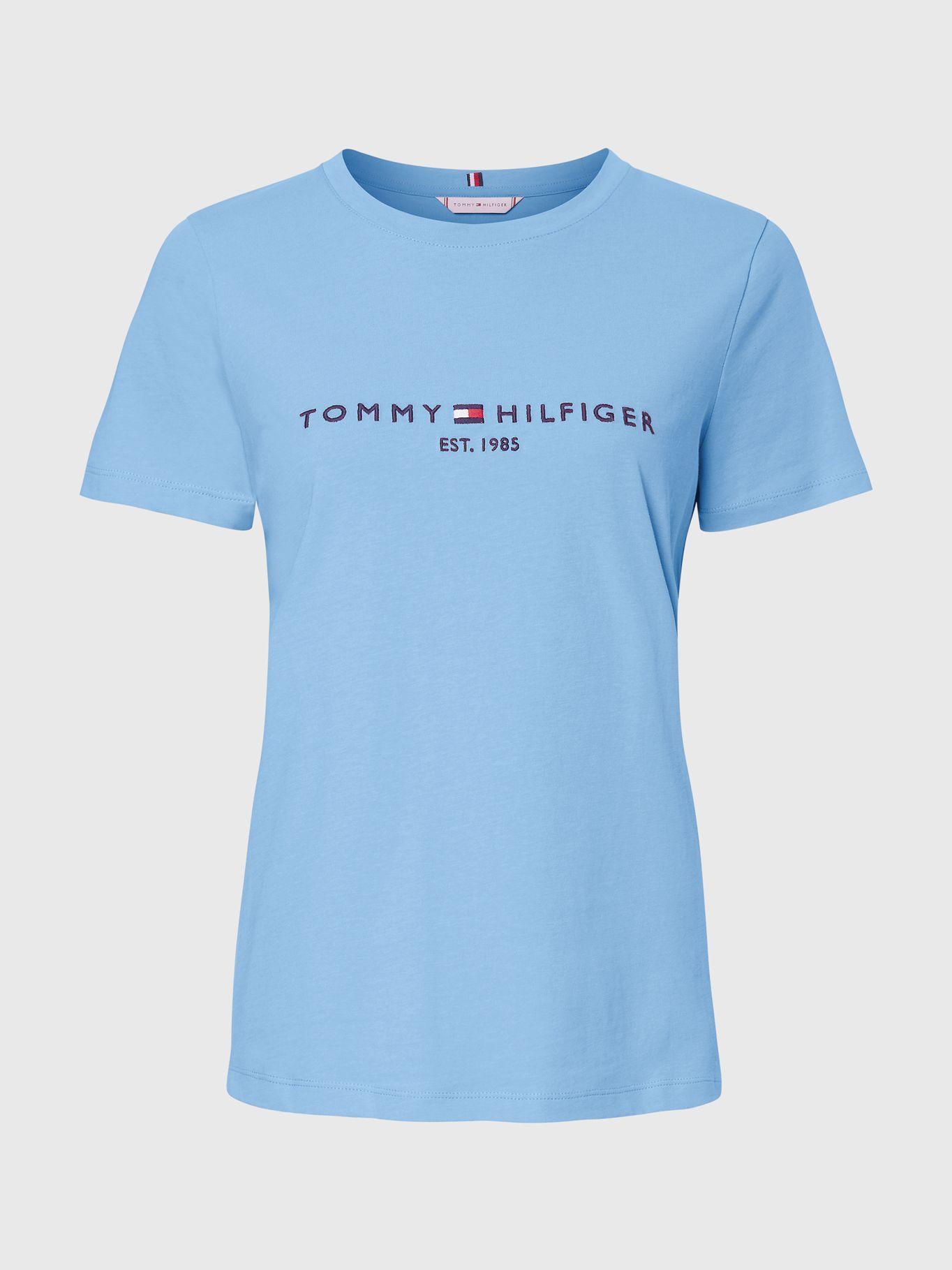 Polera Essential Logo Celeste Tommy Hilfiger JN2-4