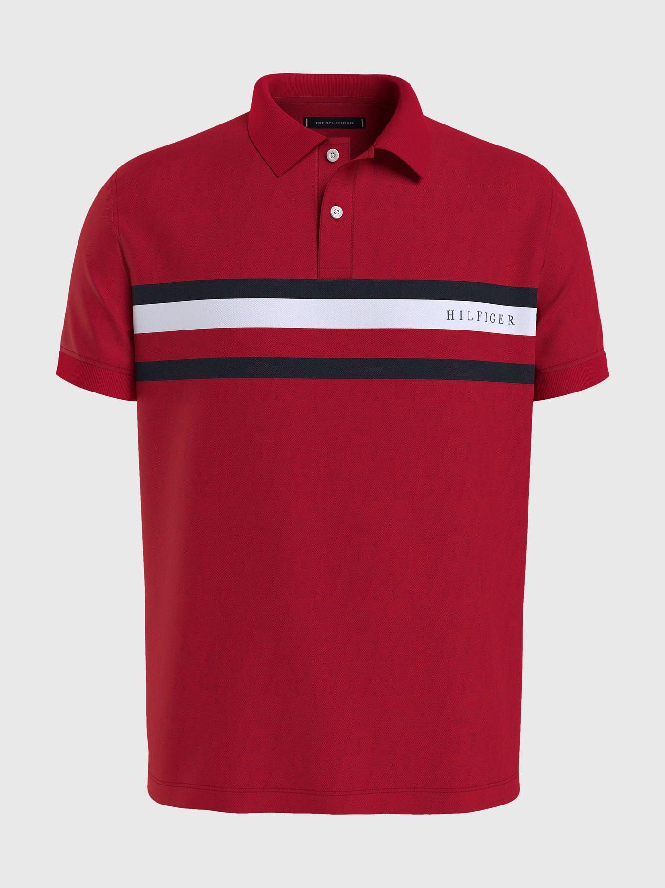 Polo Stripe Corporate Regular Fit Rojo Tommy Hilfiger-0