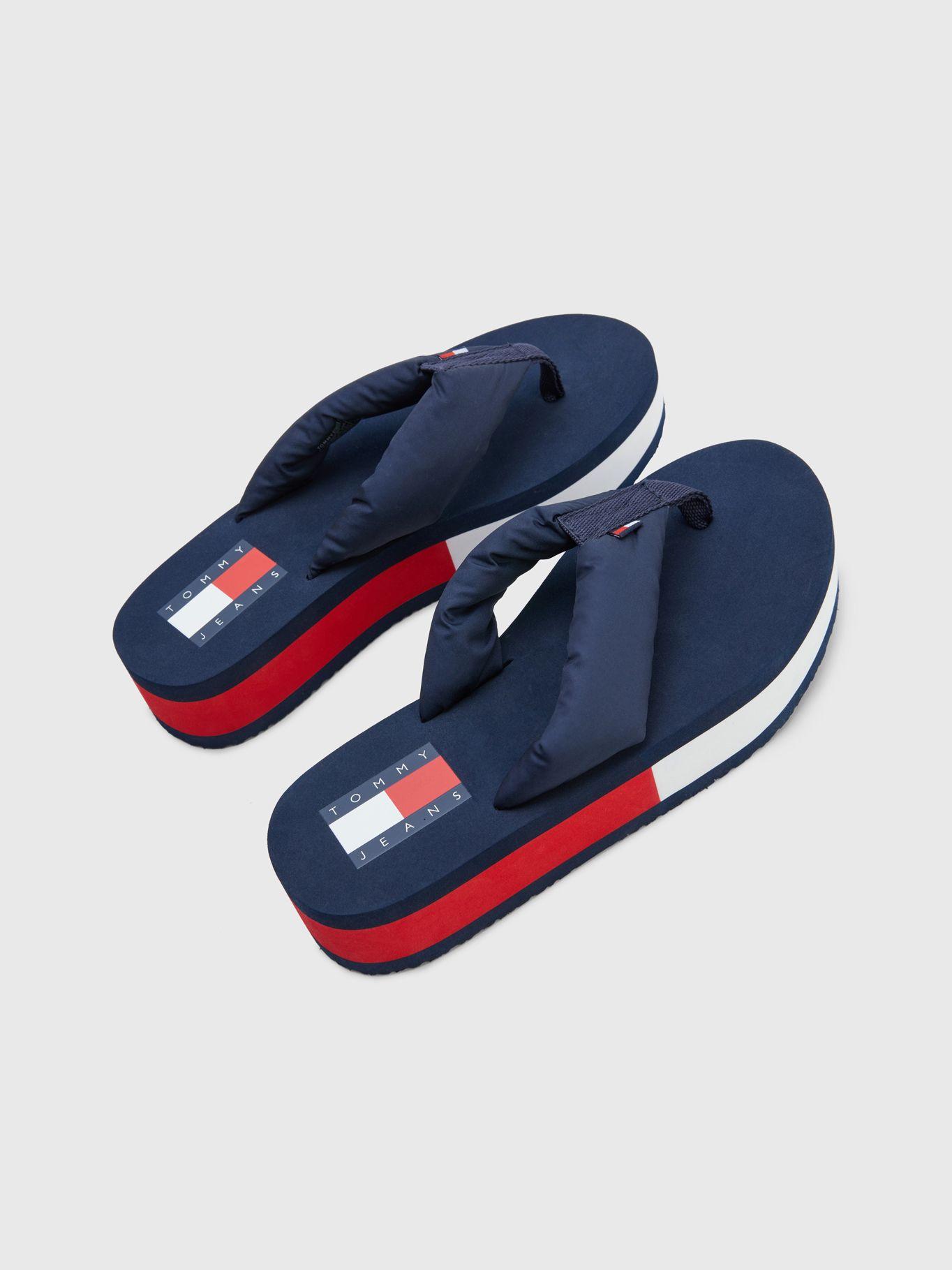 Sandalias Con Plataforma Flag Logo Azul Tommy Hilfiger-3