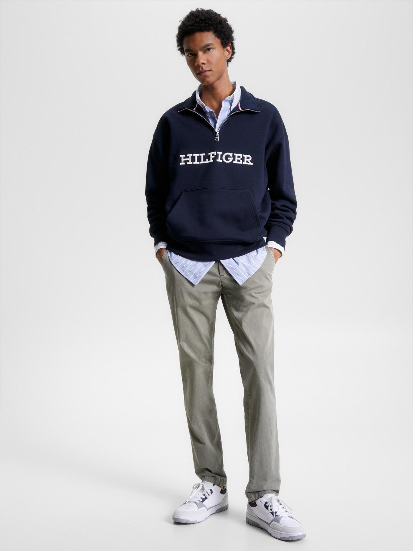 Polerón Con Medio Cierre Monotype Azul Tommy Hilfiger-1