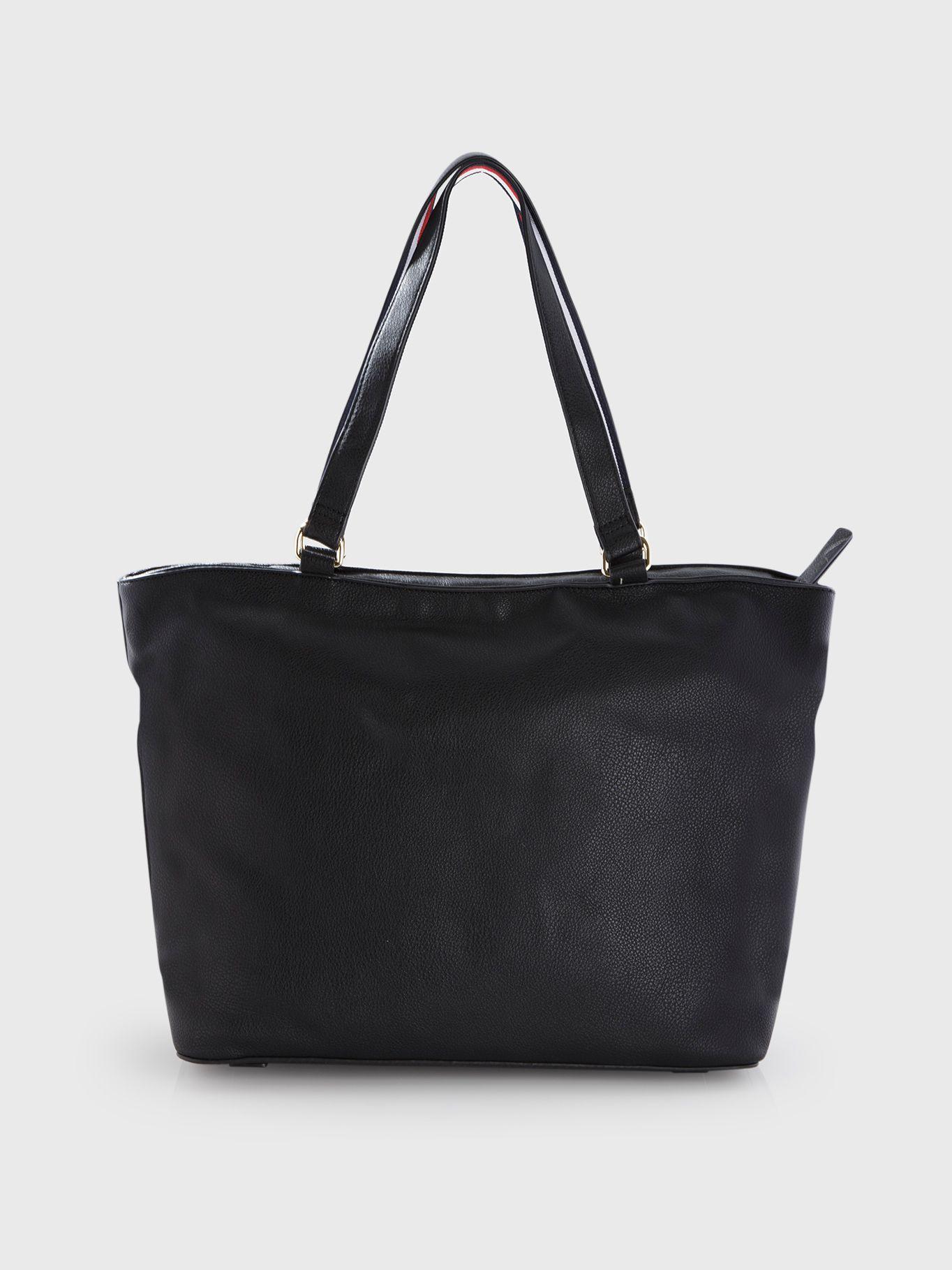 Tote Charm Day Pebble Negro Tommy Hilfiger M2-1